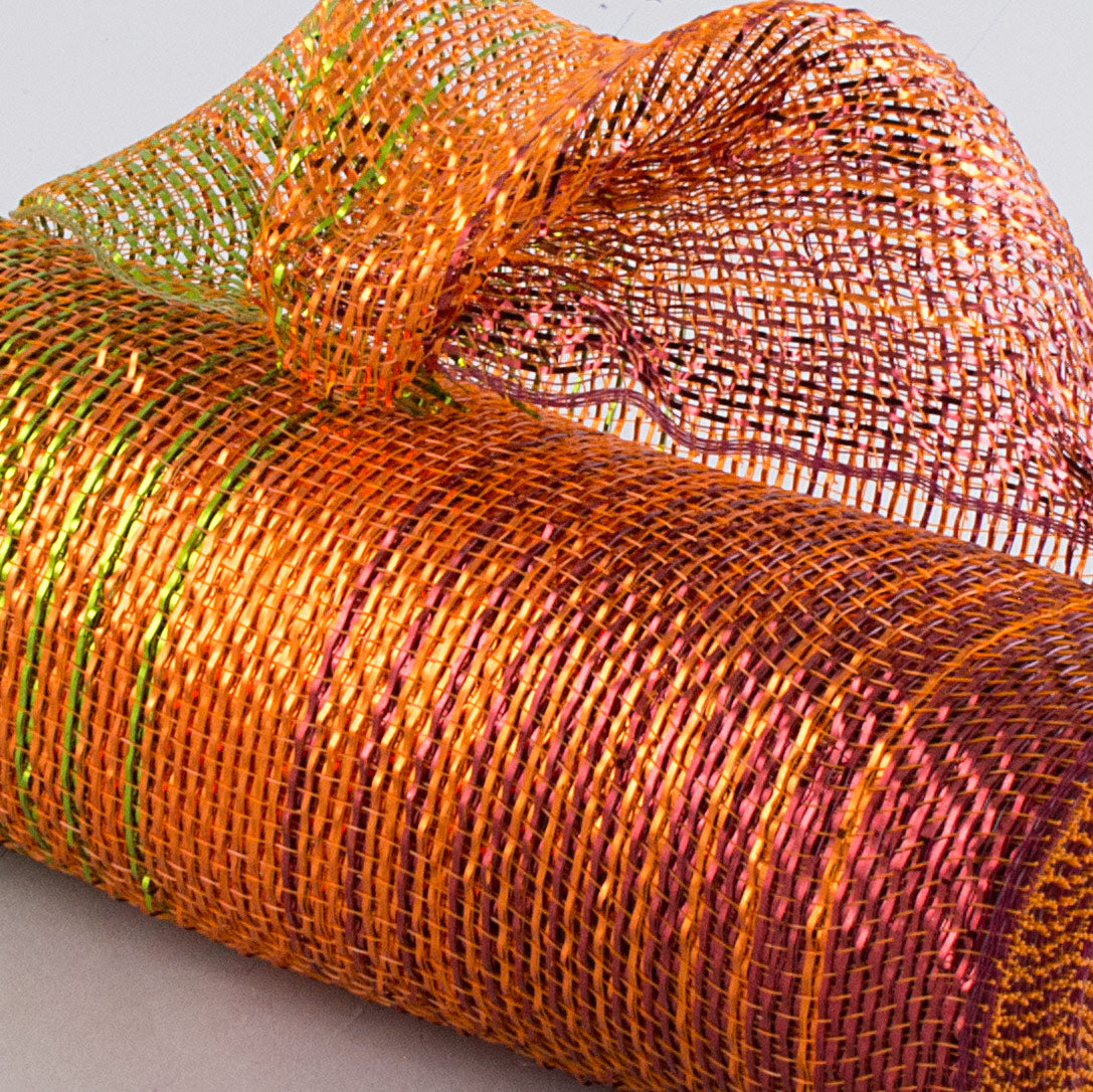 10" Poly Deco Mesh: Metallic Harvest Ombré detail photo 4