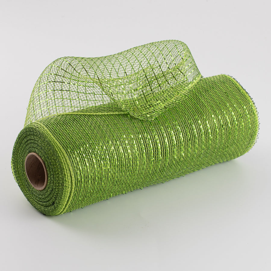 10" Poly Deco Mesh: Metallic Moss/Apple Item Number: RE130149