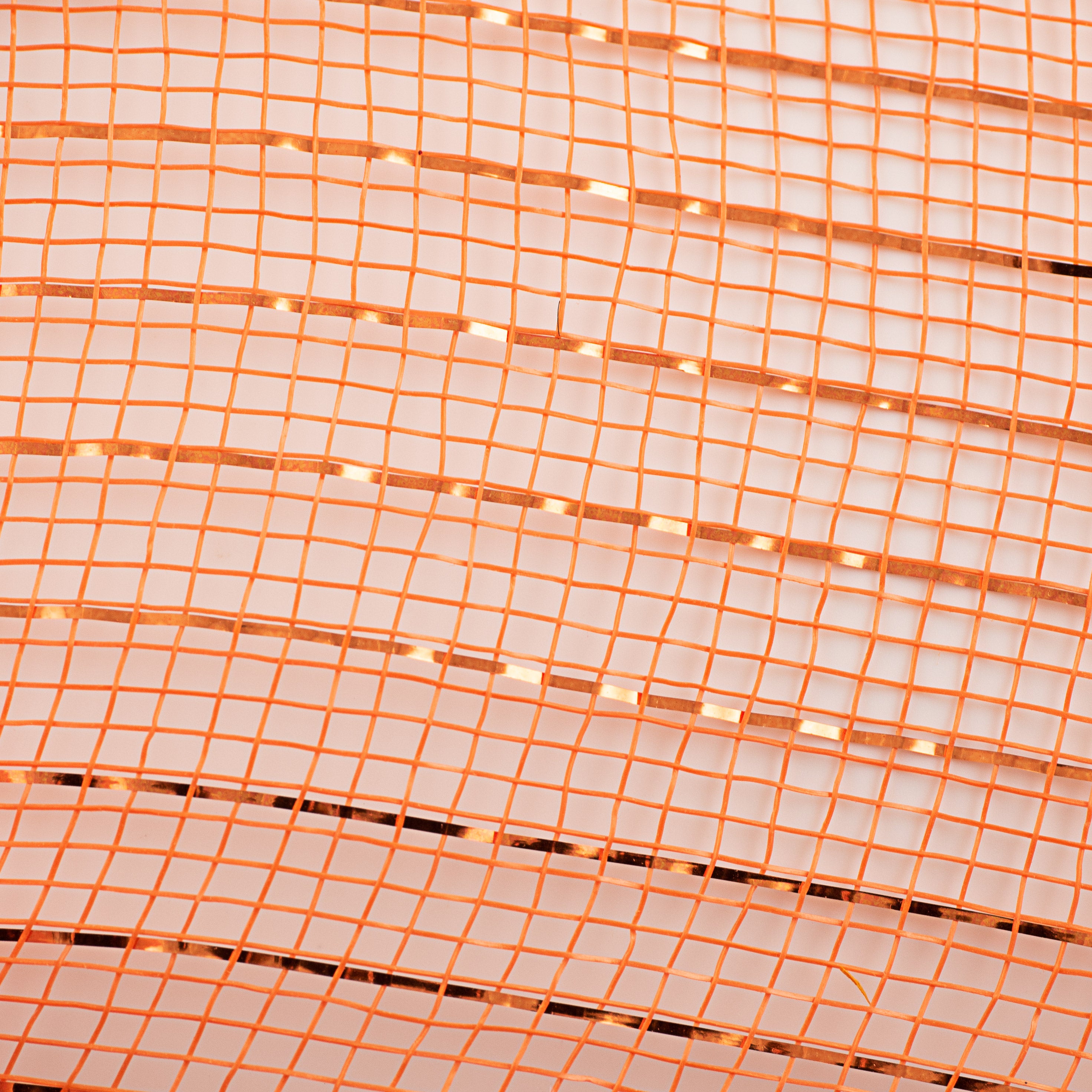 10" Poly Deco Mesh: Metallic Orange/Copper detail photo 3