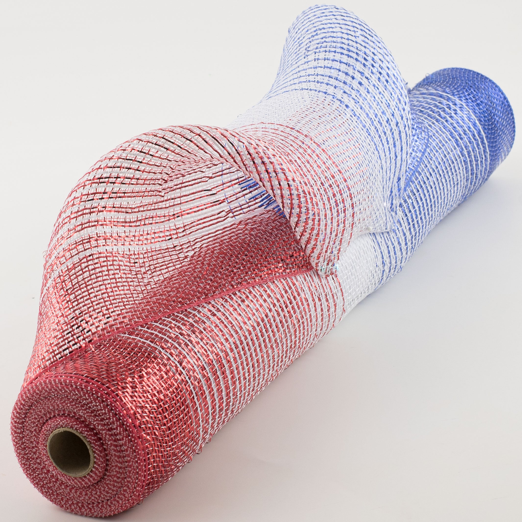 21" Poly Deco Mesh: Metallic Patriotic Ombré Item Number: XB991-01
