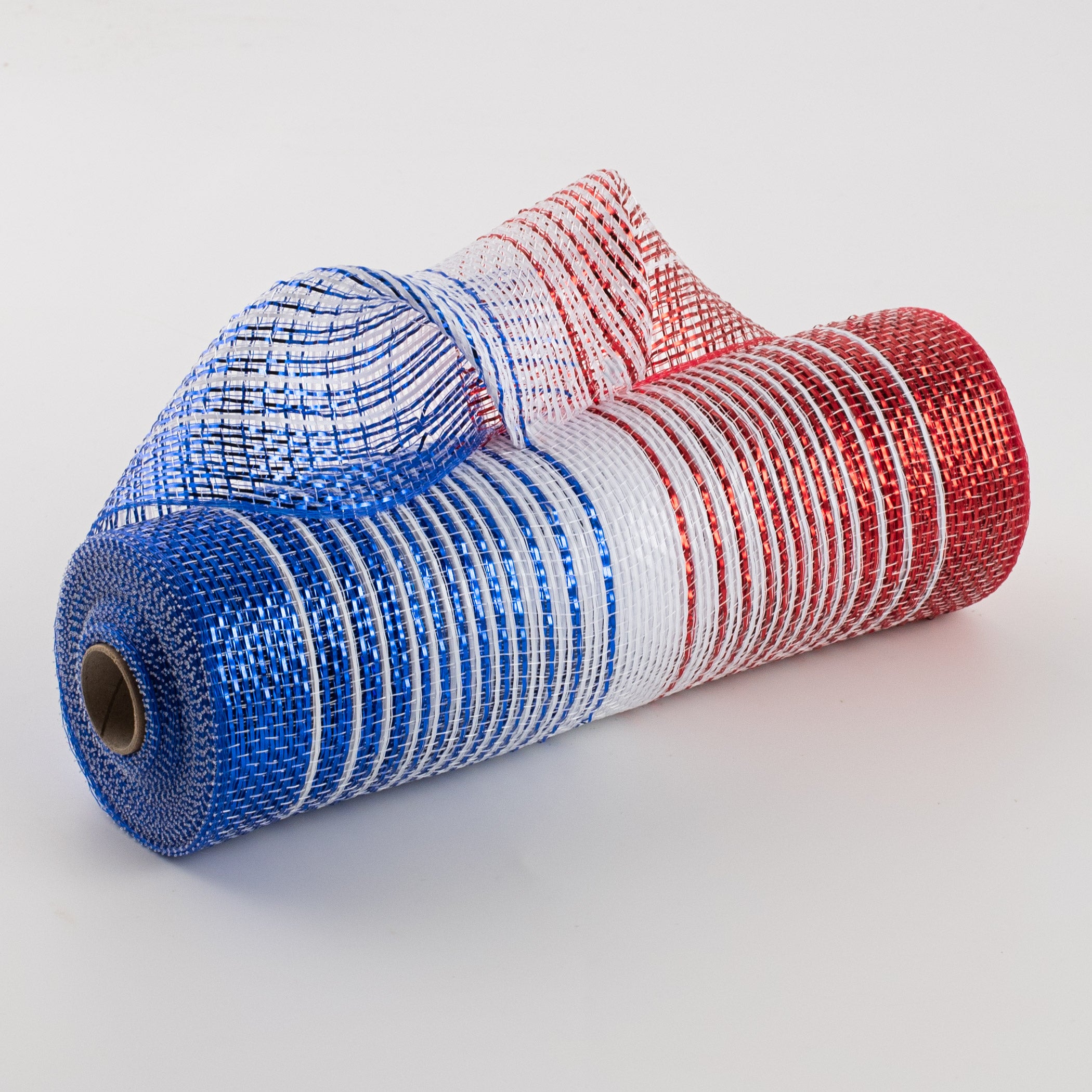 10" Poly Deco Mesh: Metallic Patriotic Ombré Item Number: XB99110-01