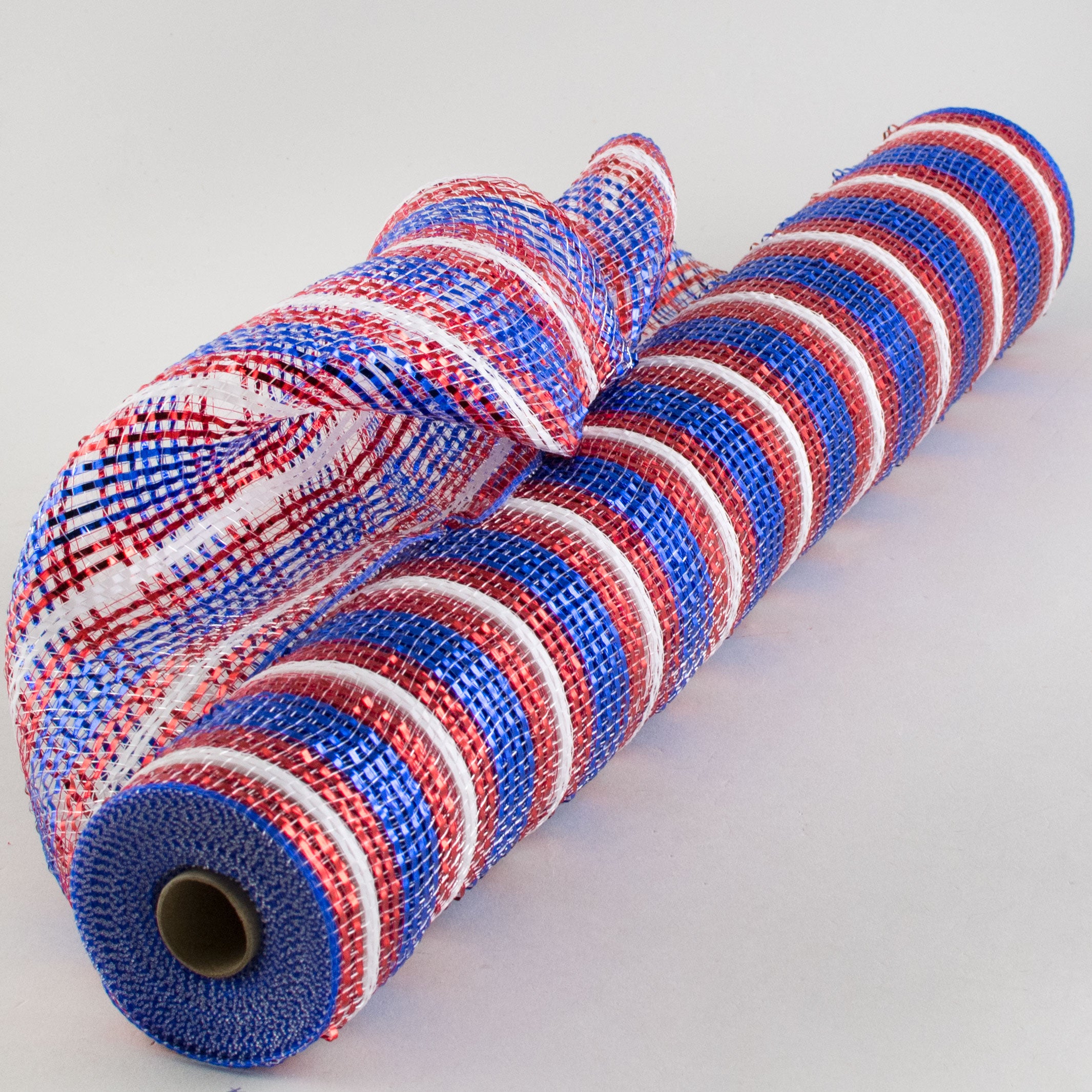 21" Poly Deco Mesh: Metallic Patriotic Stripe Item Number: XB992-74