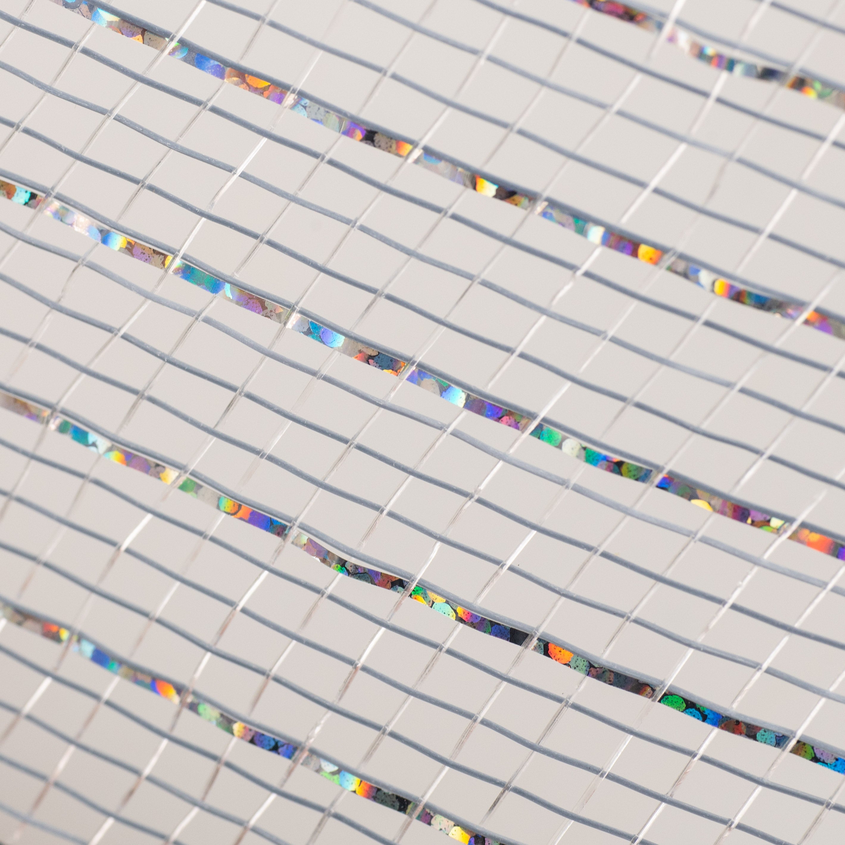 10" Poly Deco Mesh: Metallic Platinum Lifestyle Photo