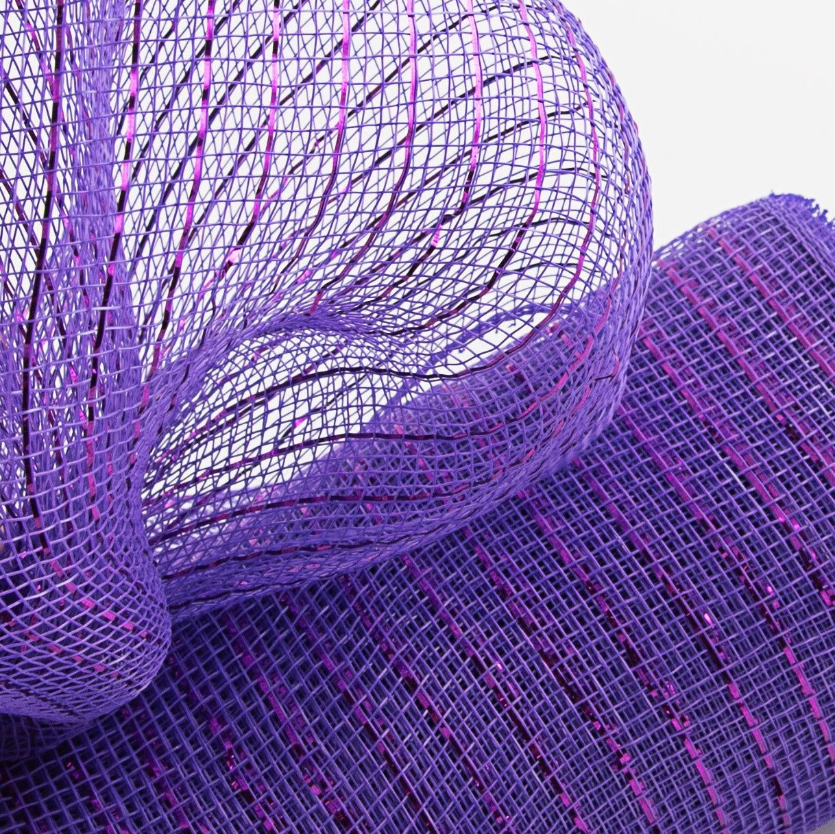 10" Poly Deco Mesh: Metallic Purple Lifestyle Photo