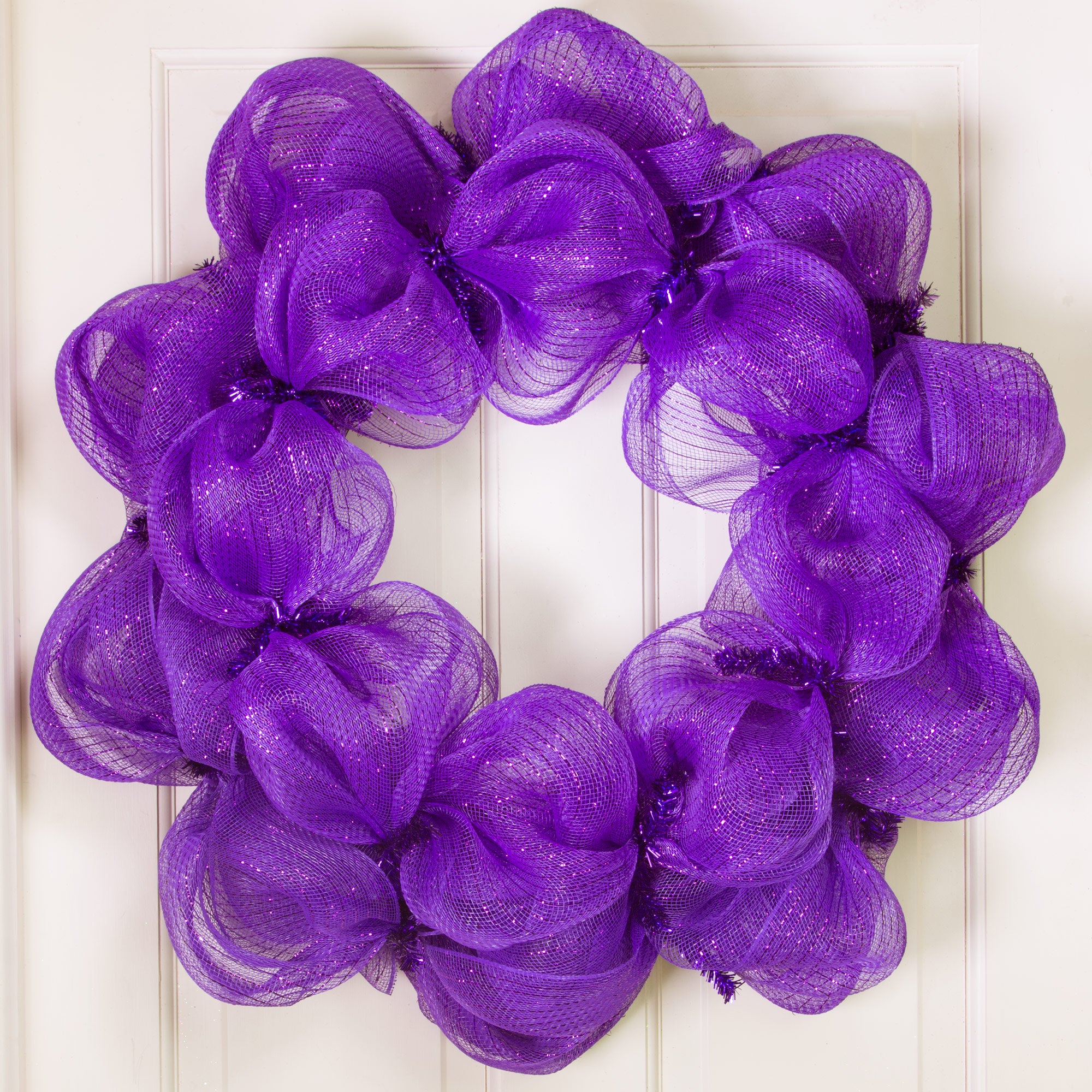 21" Poly Deco Mesh: Metallic Purple detail photo 4