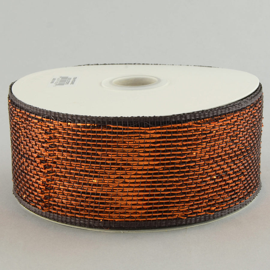 2.5" Poly Deco Mesh Ribbon: Metallic Chocolate/Copper Item Number: RS2004E2