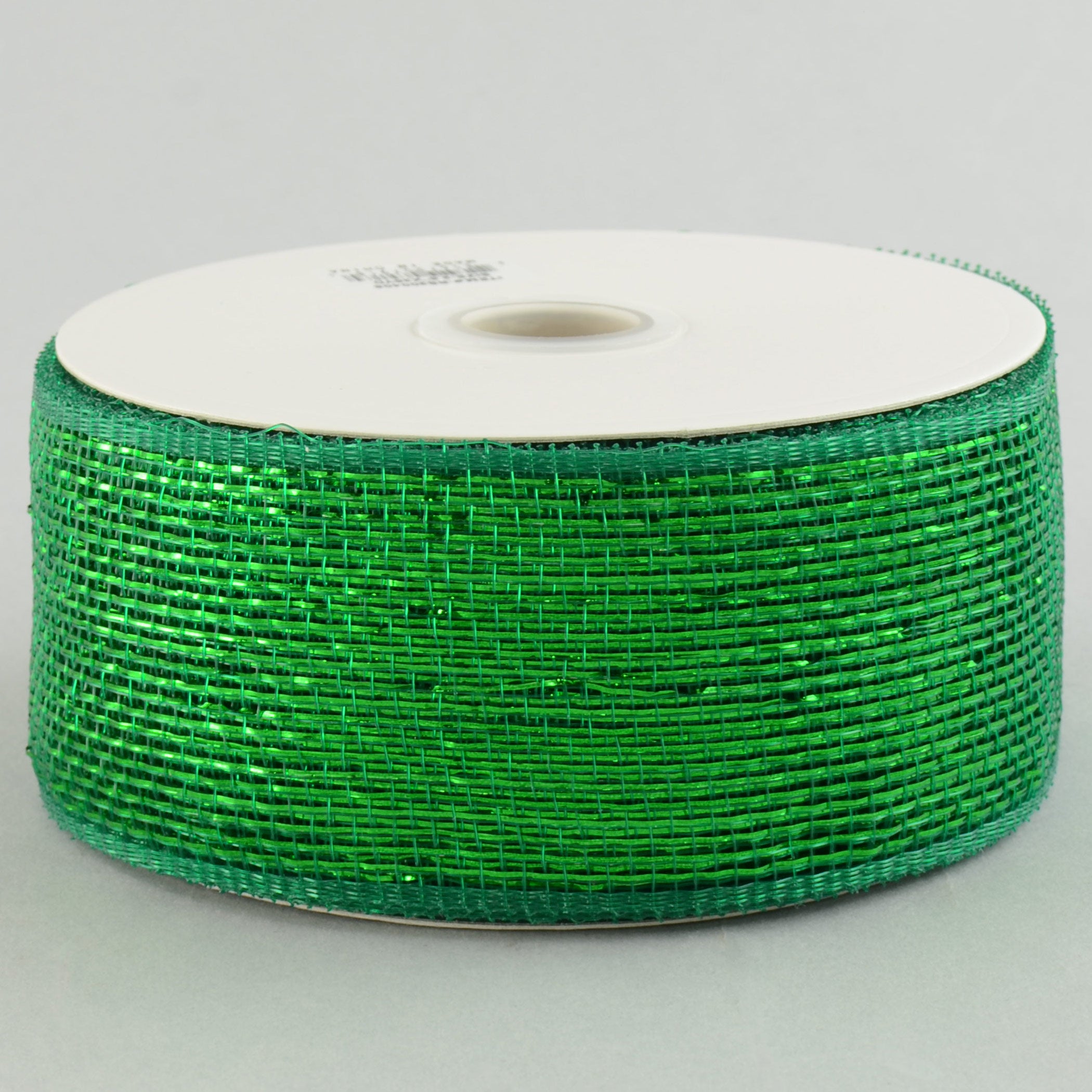2.5" Poly Deco Mesh Ribbon: Metallic Emerald Green Item Number: RS200406