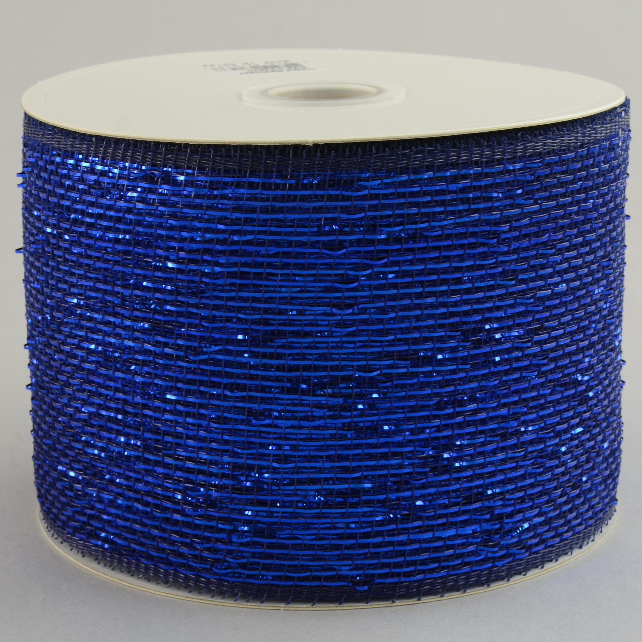 4" Poly Deco Mesh Ribbon: Metallic Navy/Royal Item Number: RS200557