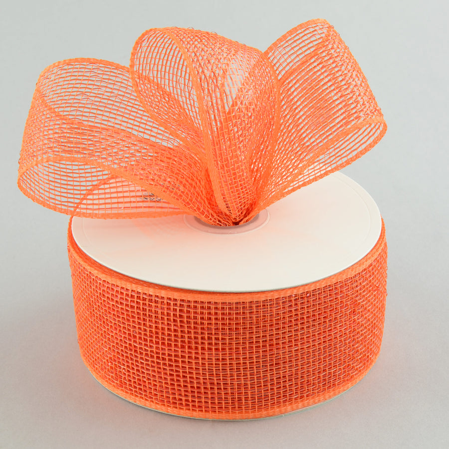 2.5" Poly Deco Mesh Ribbon: Metallic Orange Lifestyle Photo