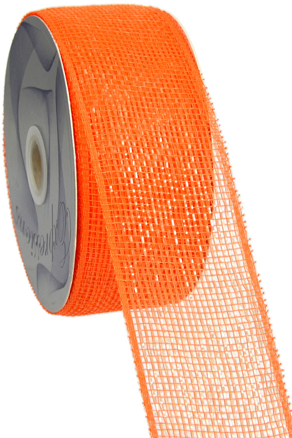 2.5" Poly Deco Mesh Ribbon: Metallic Orange detail photo 3