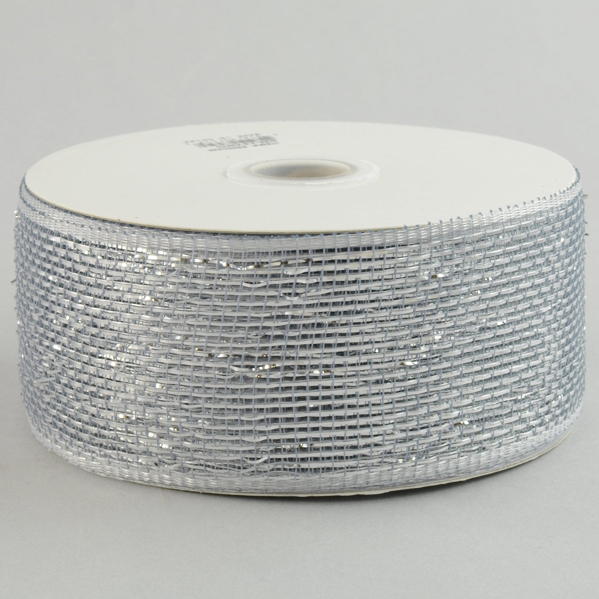 2.5" Poly Deco Mesh Ribbon: Metallic Silver Item Number: RS200426