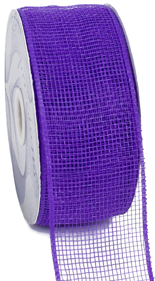 2.5" Poly Deco Mesh Ribbon: Purple detail photo 3