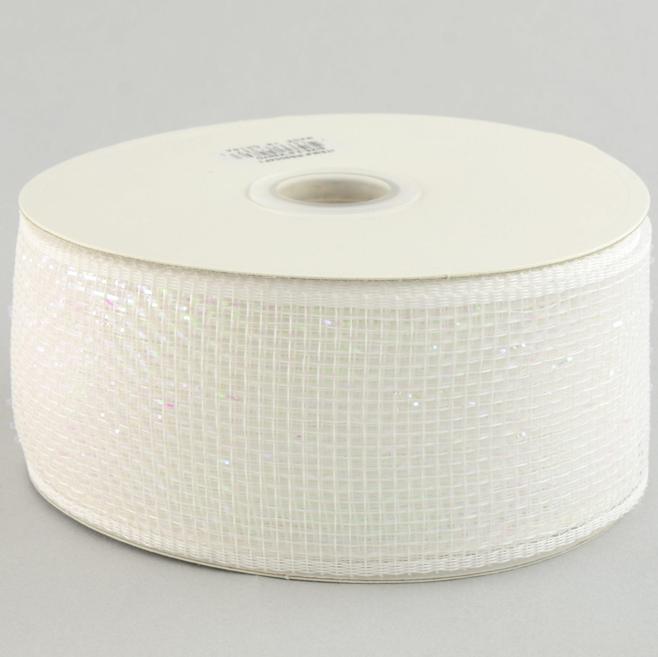 2.5" Poly Deco Mesh Ribbon: White/Iridescent Item Number: RS2004F1
