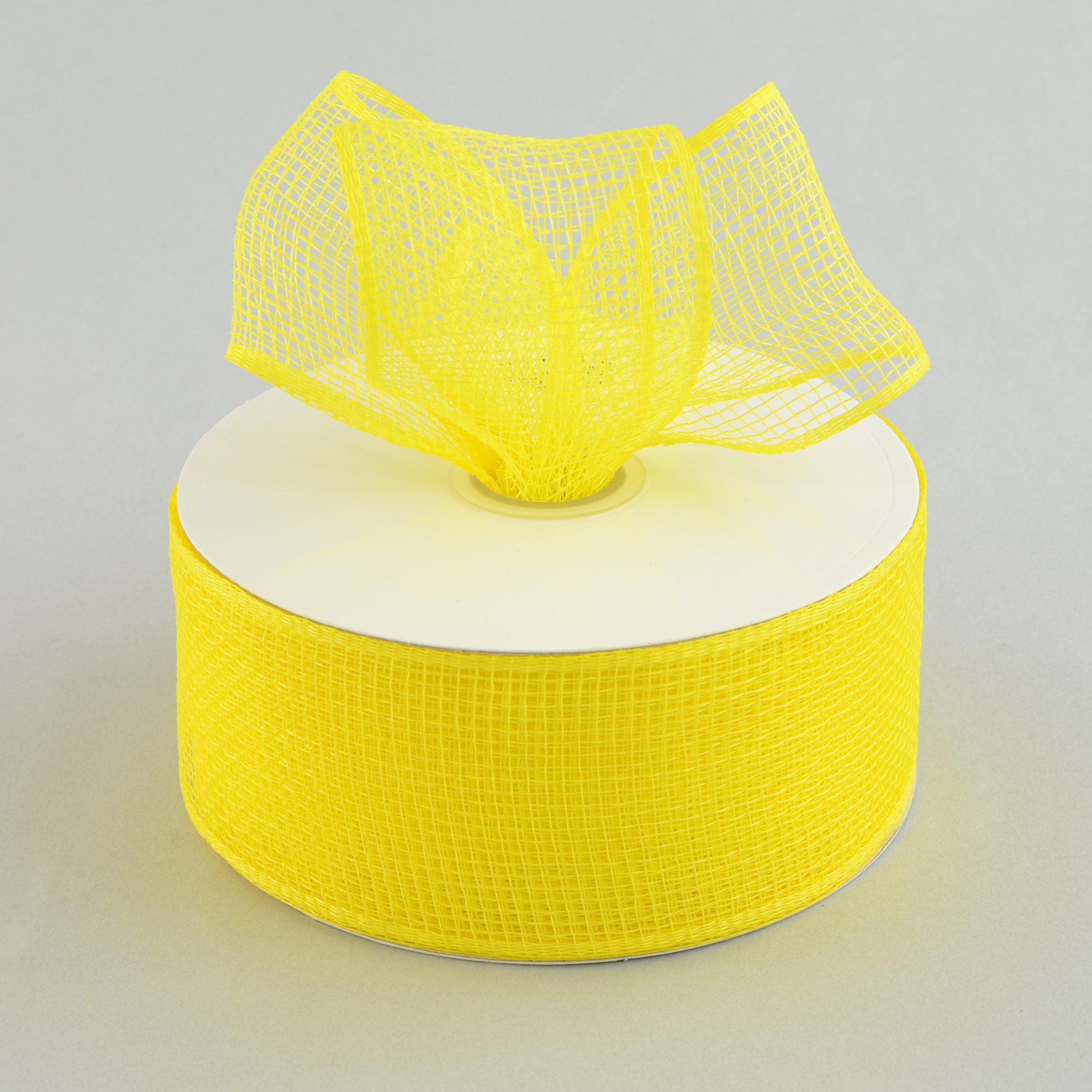 2.5" Poly Deco Mesh Ribbon: Yellow Lifestyle Photo