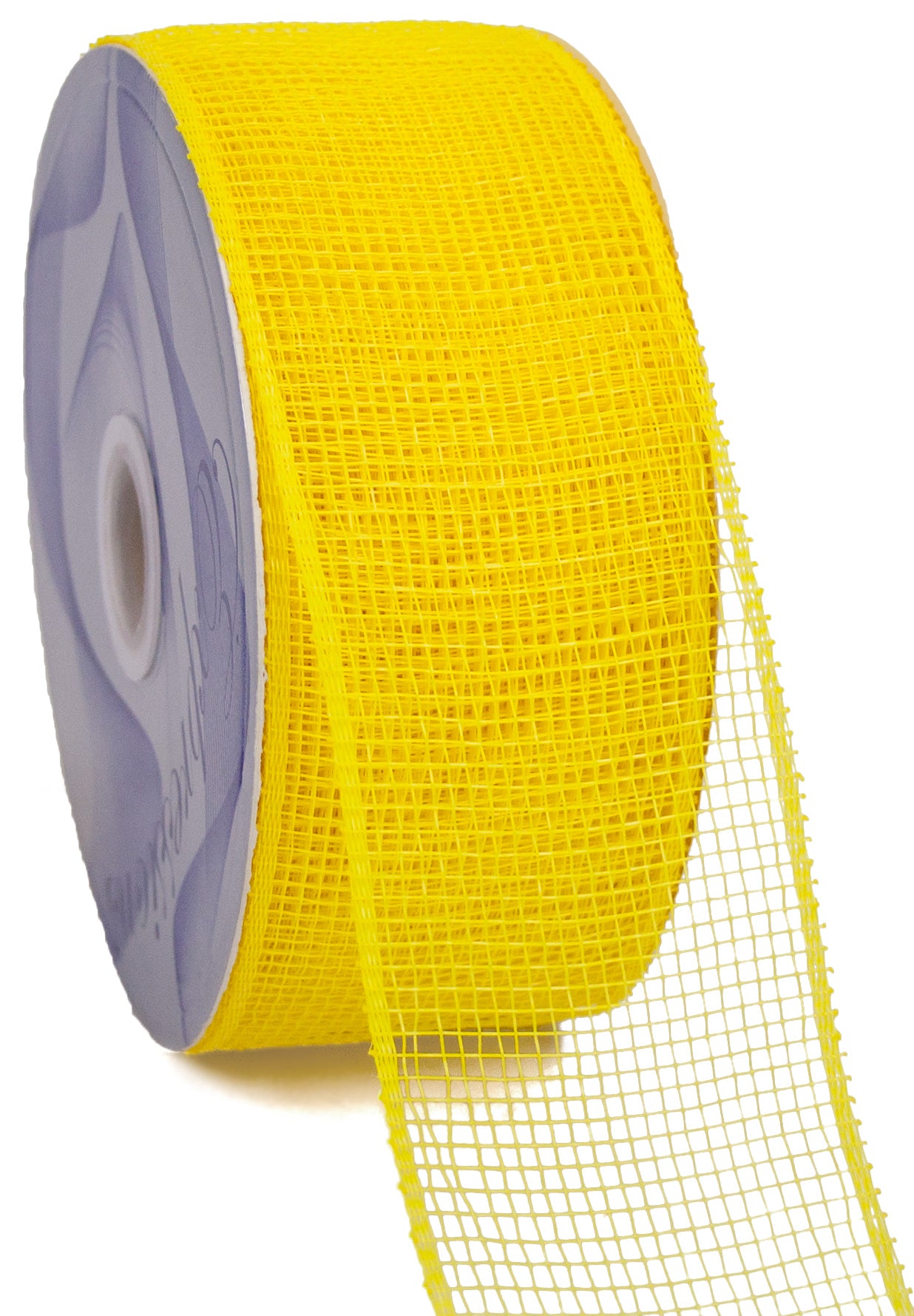 2.5" Poly Deco Mesh Ribbon: Yellow detail photo 3