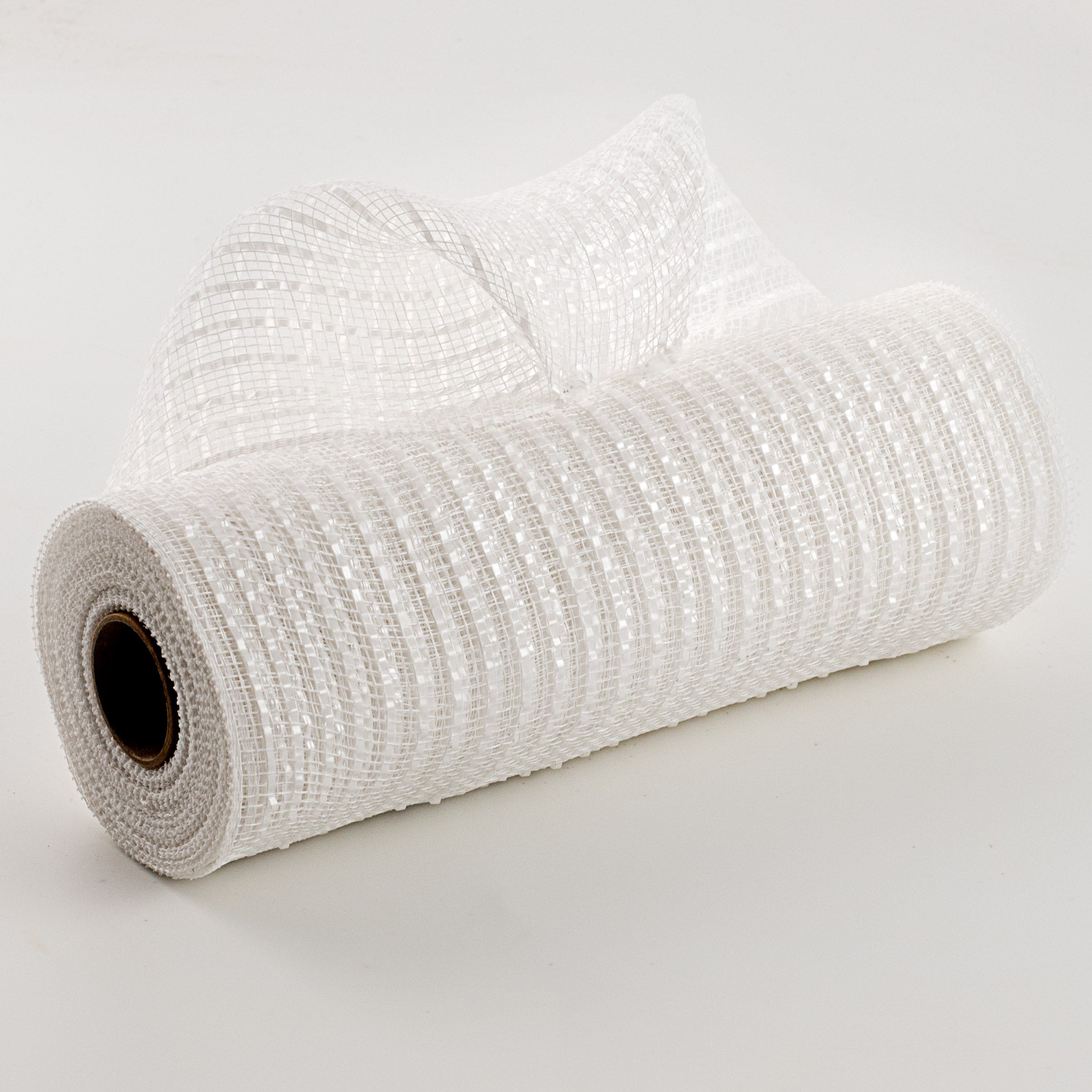 10" Poly Deco Mesh: Wide Foil Film White Item Number: RE1366R1