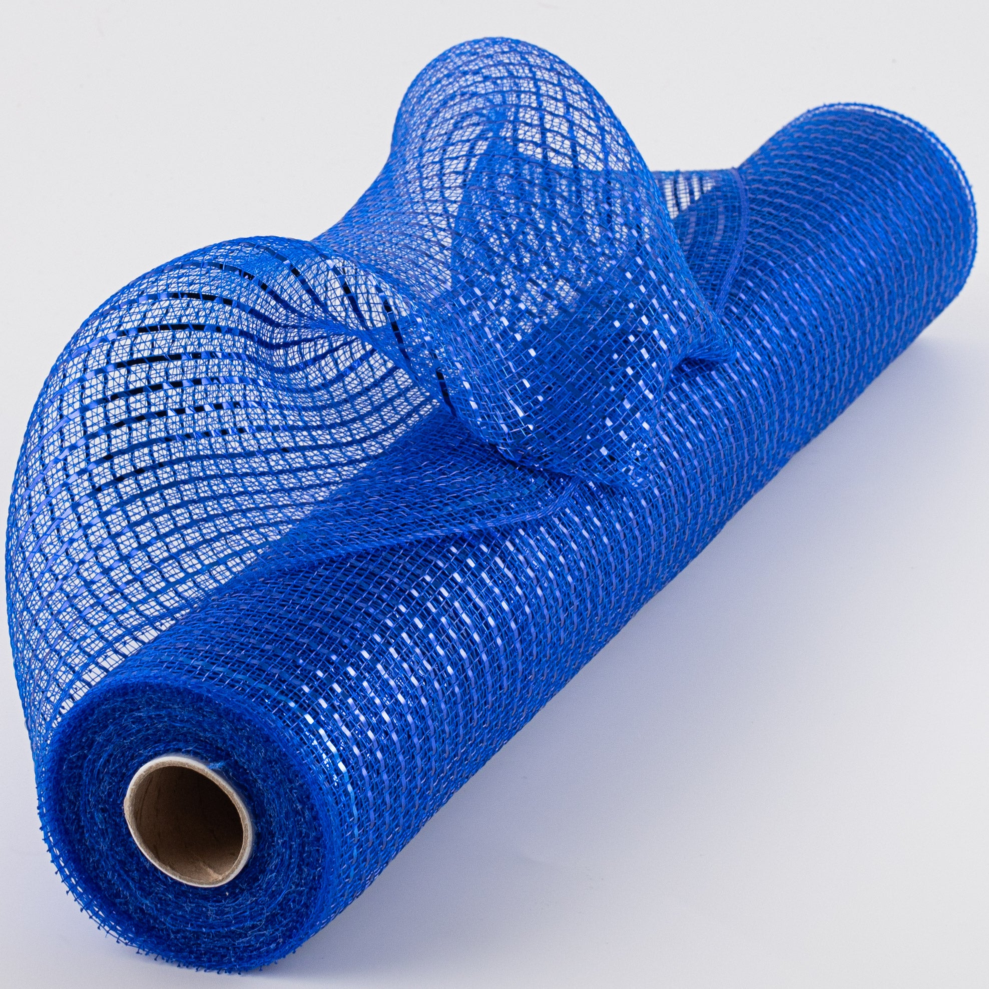 21" Poly Deco Mesh: Wide Foil Metallic Blue With Royal Item Number: RE106625