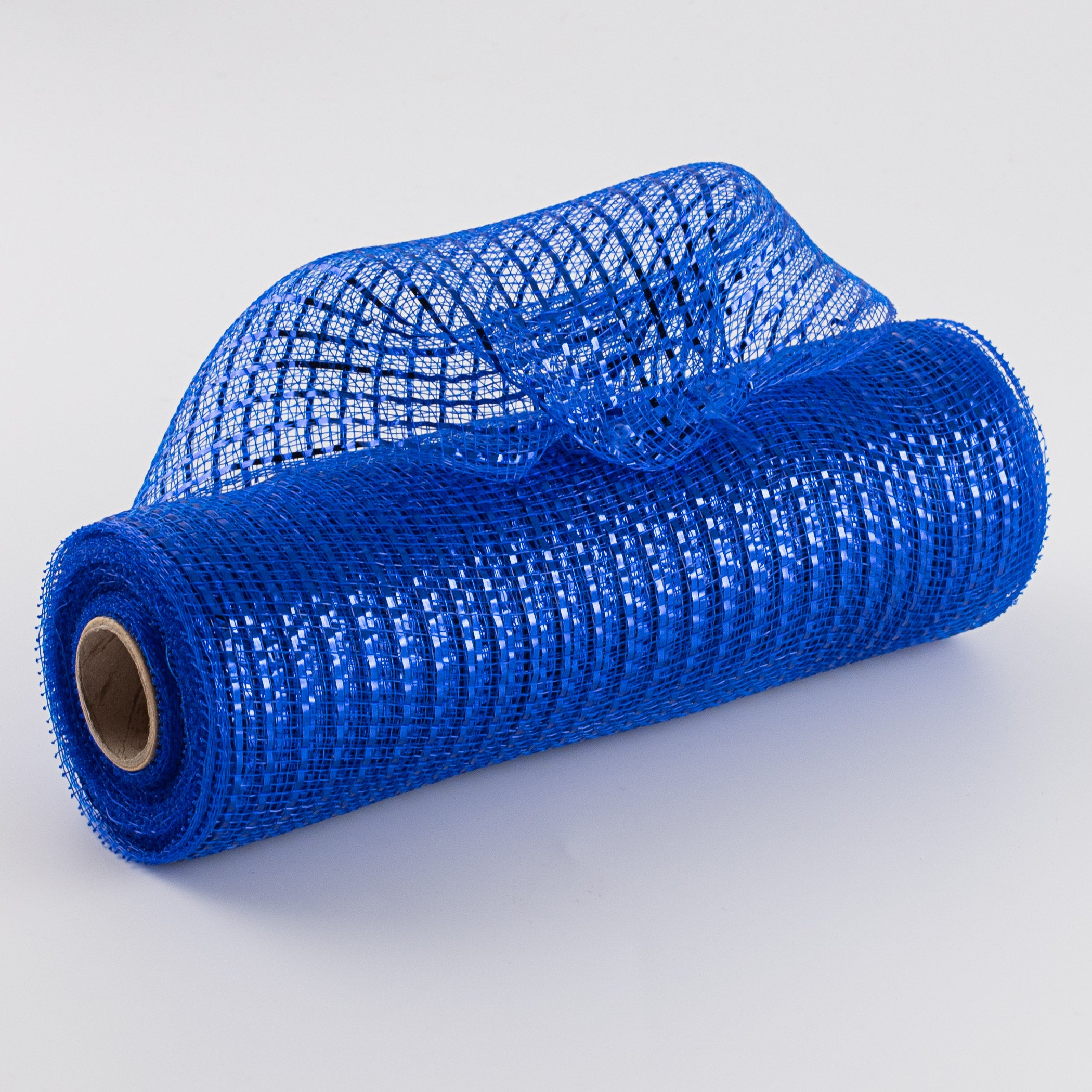 10" Poly Deco Mesh: Wide Foil Metallic Blue With Royal Item Number: RE136625