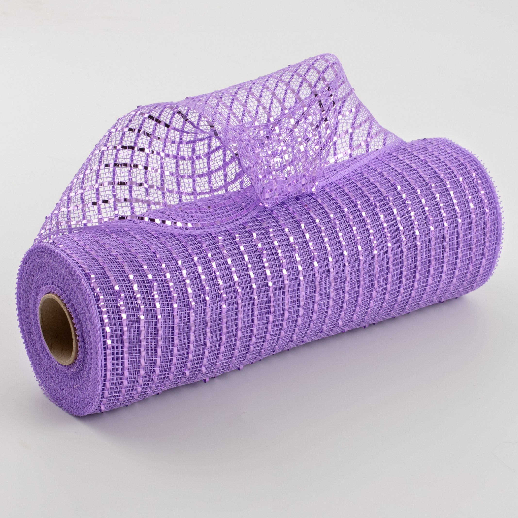 10" Poly Deco Mesh: Wide Foil Metallic Lavender Item Number: RE136613