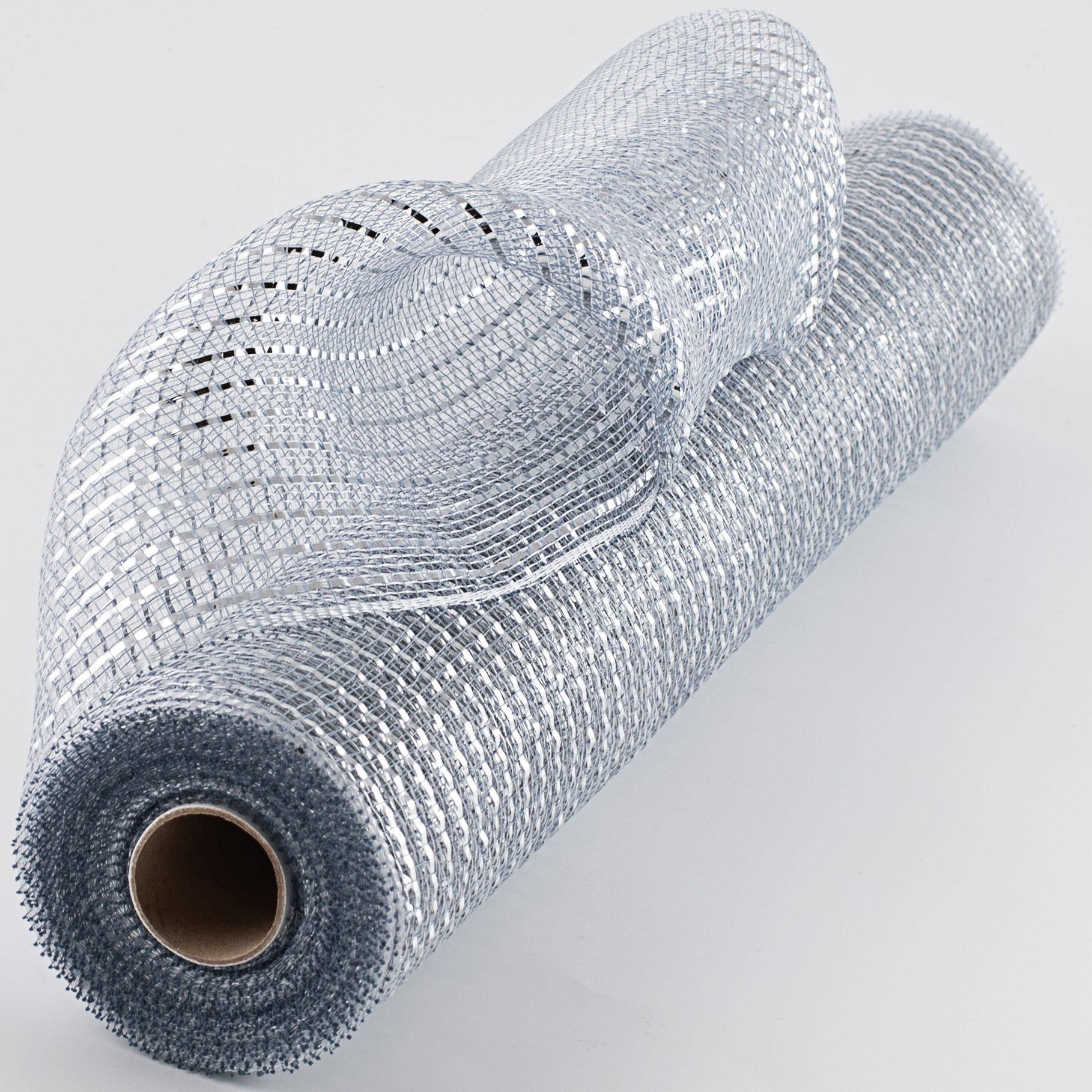 21" Poly Deco Mesh: Wide Foil Metallic Silver Item Number: RE106626