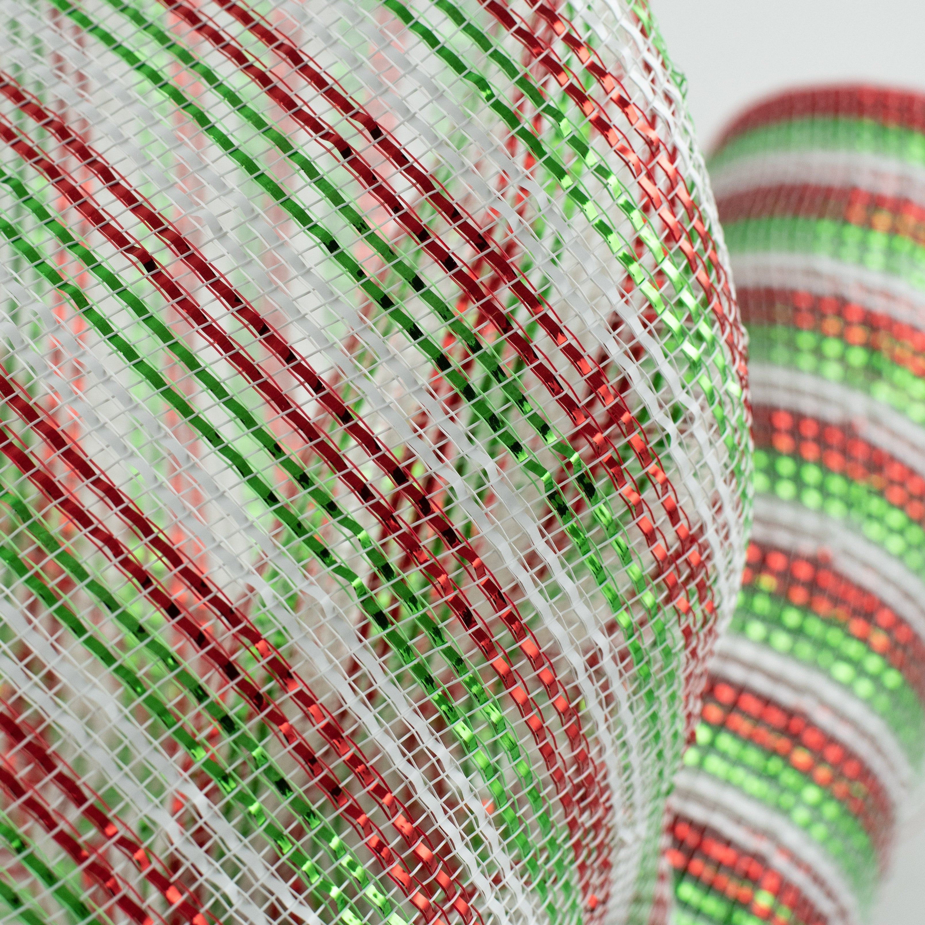 21" Poly Deco Mesh: Wide Foil Whimsical Christmas Lifestyle Photo