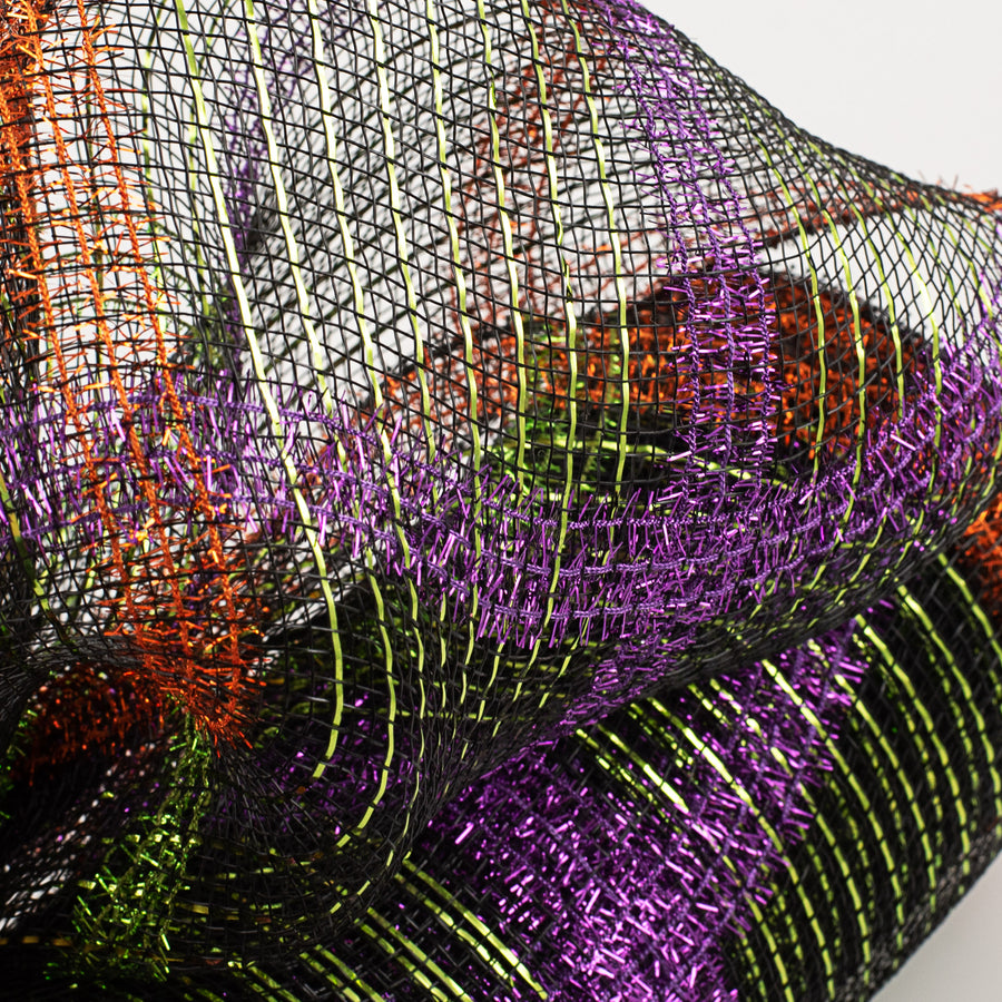 10" Poly Deco Tinsel Mesh: Halloween Plaid (10 Yards) Lifestyle Photo
