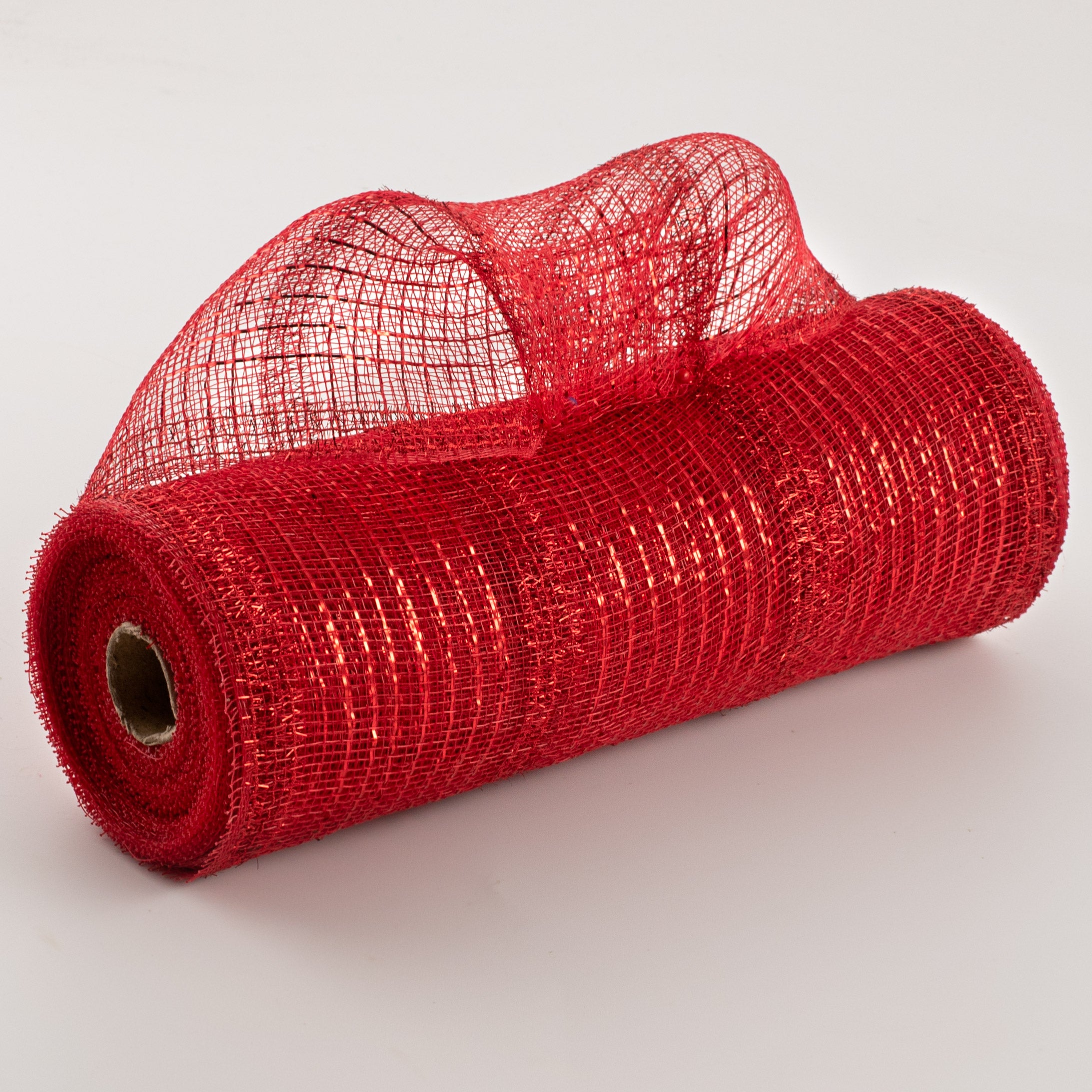 10" Poly Deco Tinsel Mesh: Red & Red (10 Yards) Item Number: RY840124