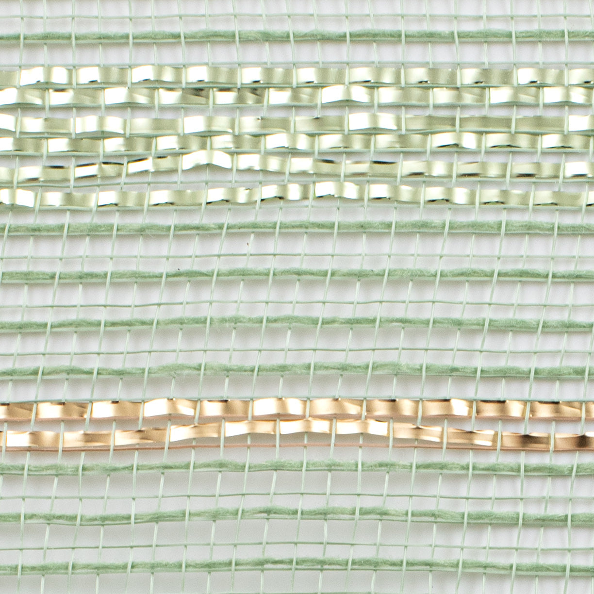 10" Poly Faux Jute Metallic Mesh: Sage & Champagne detail photo 3