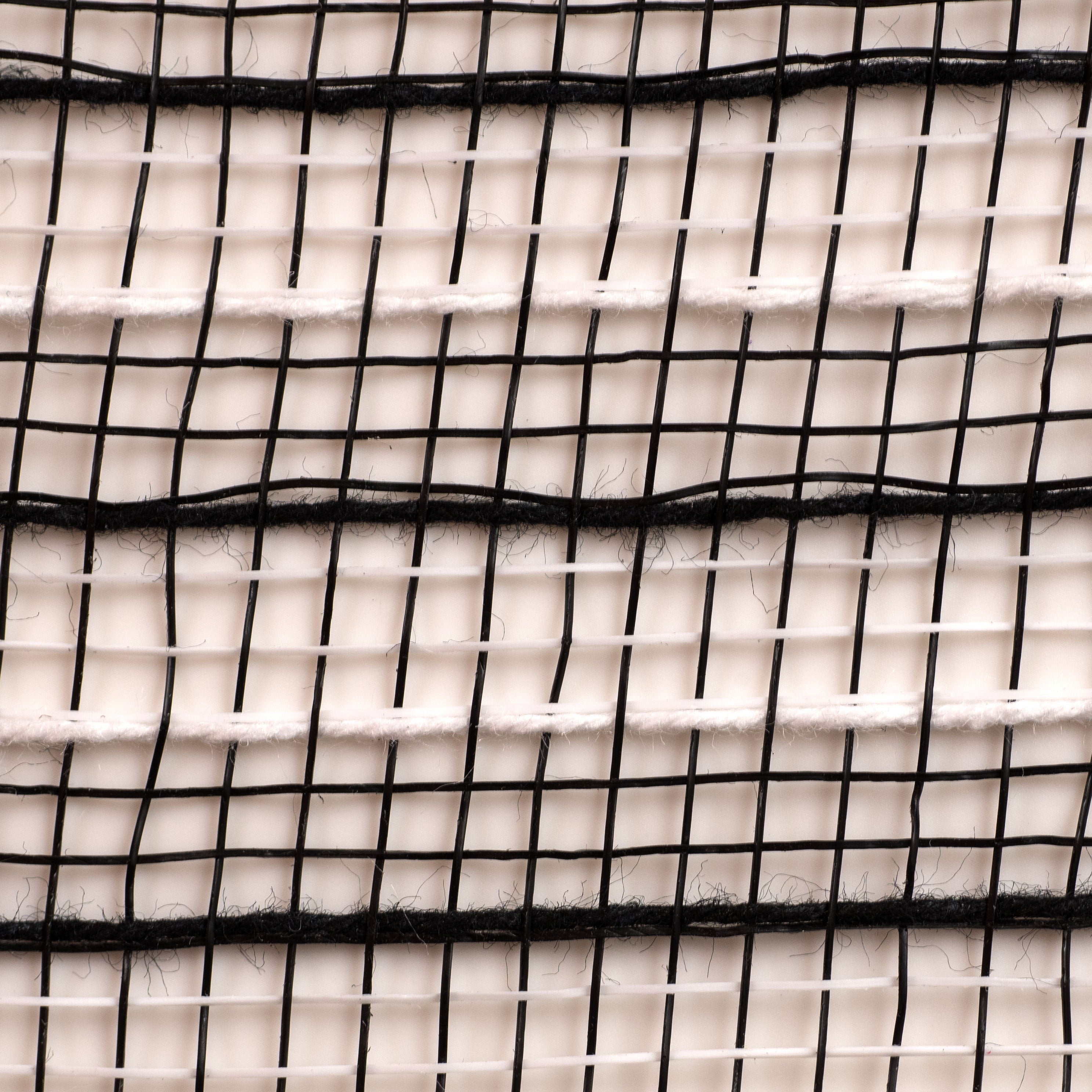 21" Poly Jute Deco Mesh: Black & White Stripe (10 Yards) detail photo 3