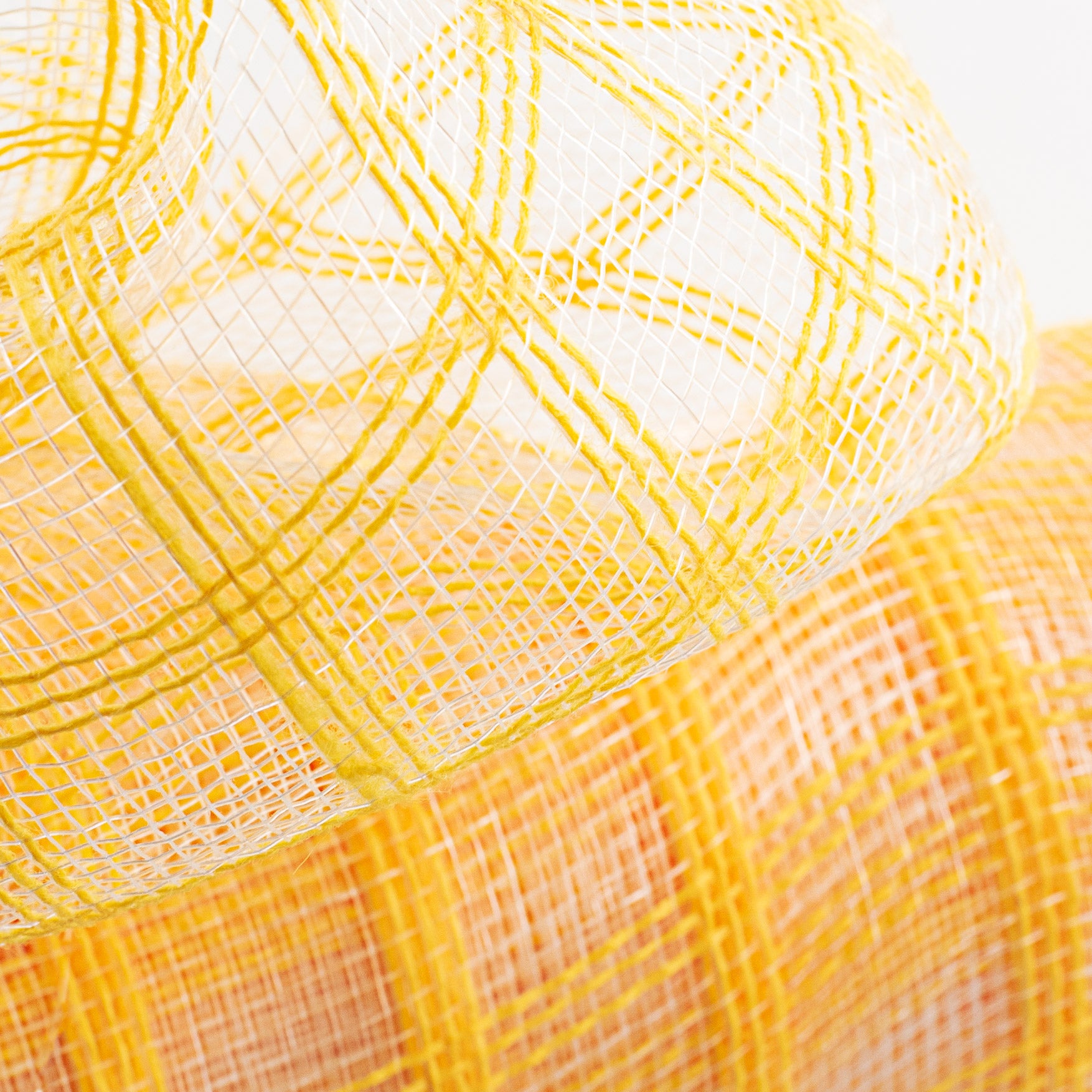 10" Poly Jute Deco Mesh: Yellow & Clear Check Lifestyle Photo