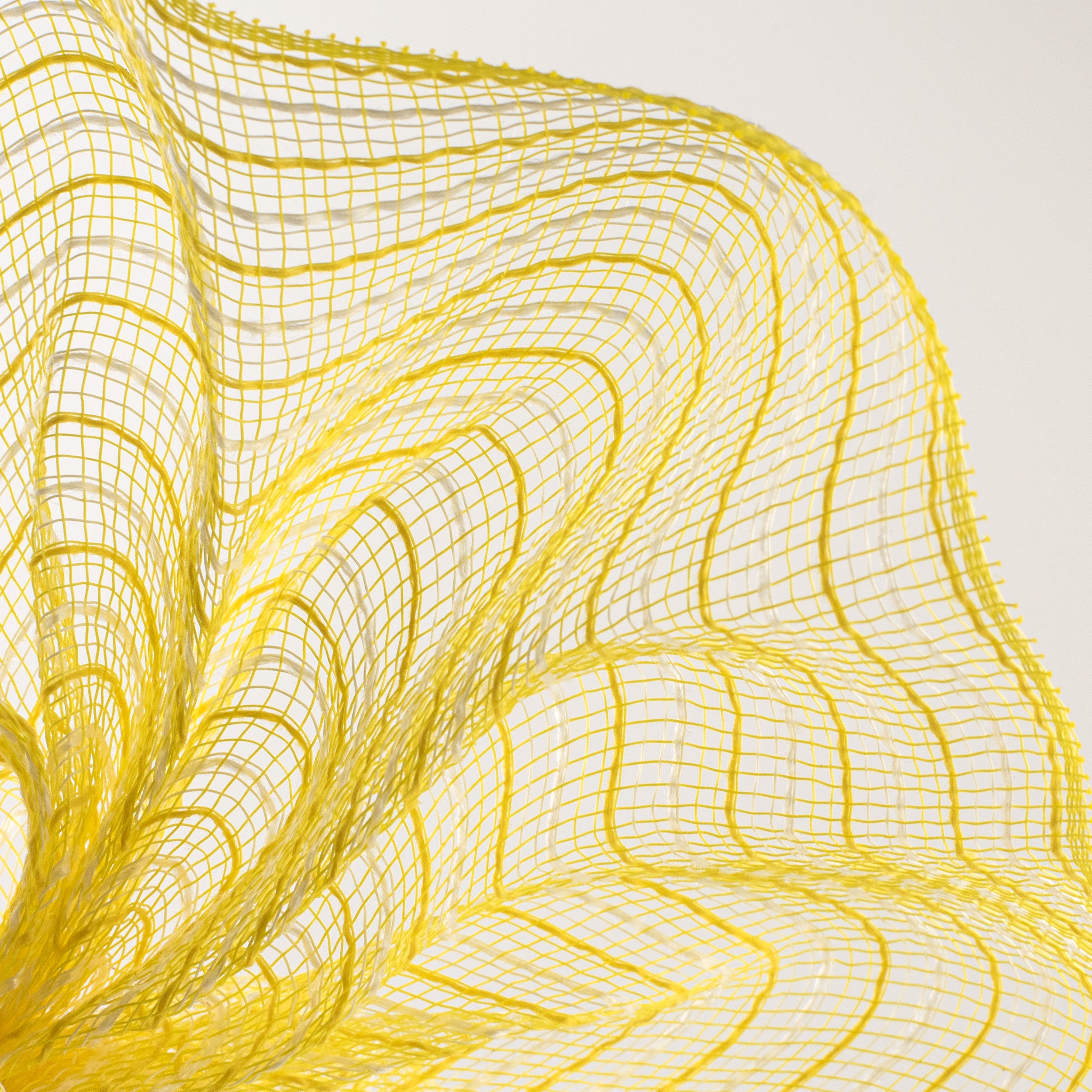 10" Poly Jute Deco Mesh: Yellow & Ivory Thin Stripe (10 Yards) Lifestyle Photo