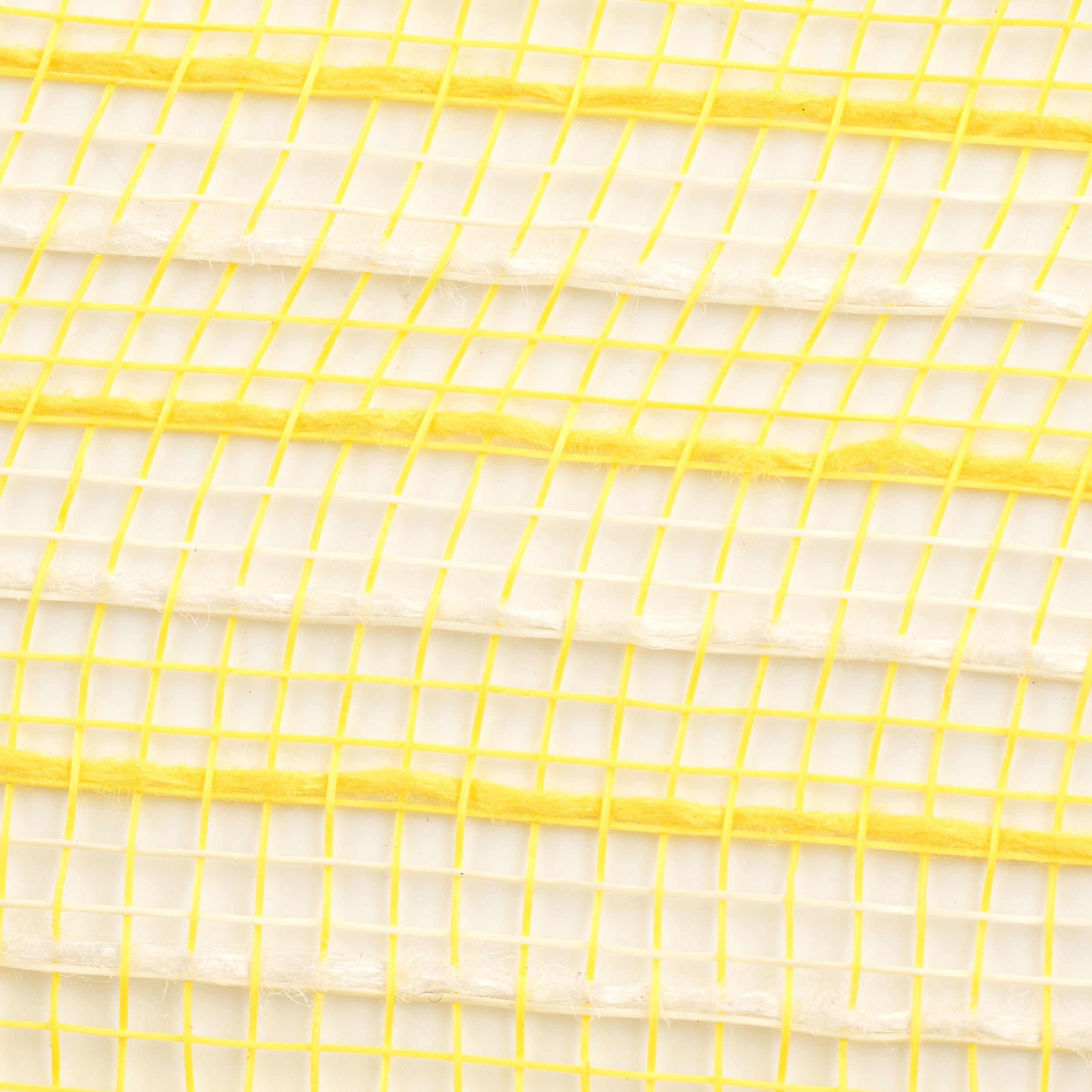 10" Poly Jute Deco Mesh: Yellow & Ivory Thin Stripe (10 Yards) detail photo 3