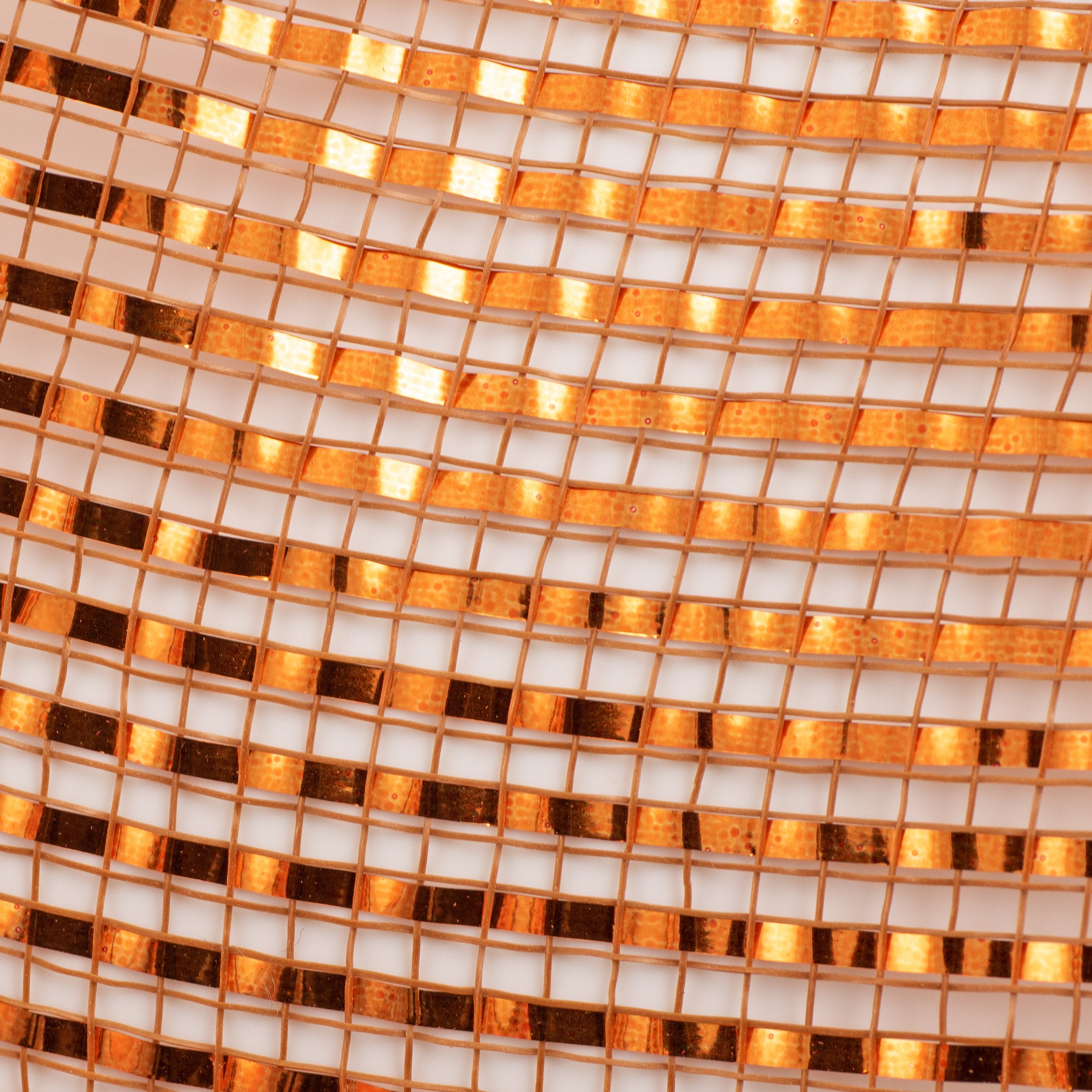 10" Poly Mesh Roll: Deluxe Wide Foil Brown With Copper detail photo 3