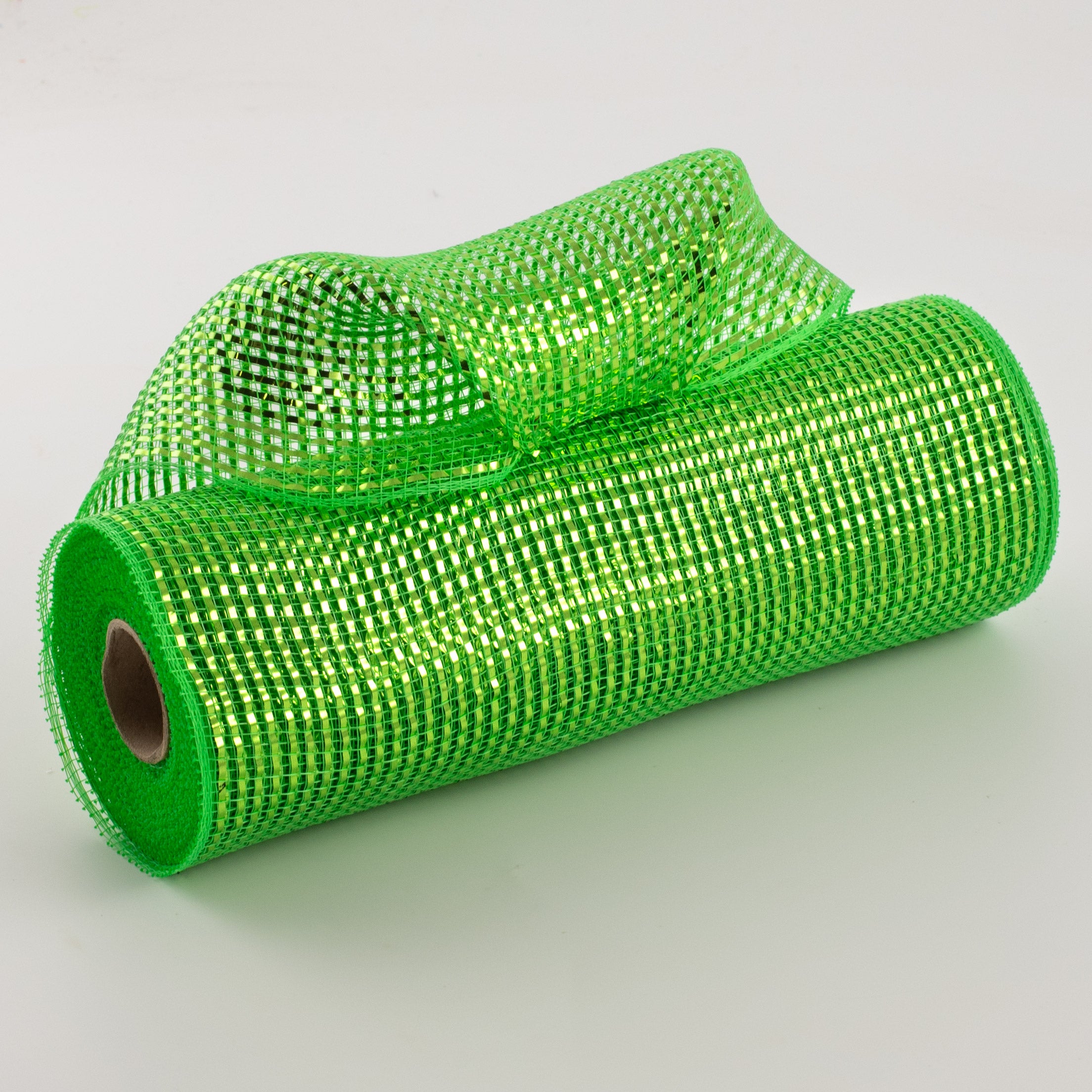 10" Poly Mesh Roll: Deluxe Wide Foil Lime Green Item Number: RE134150
