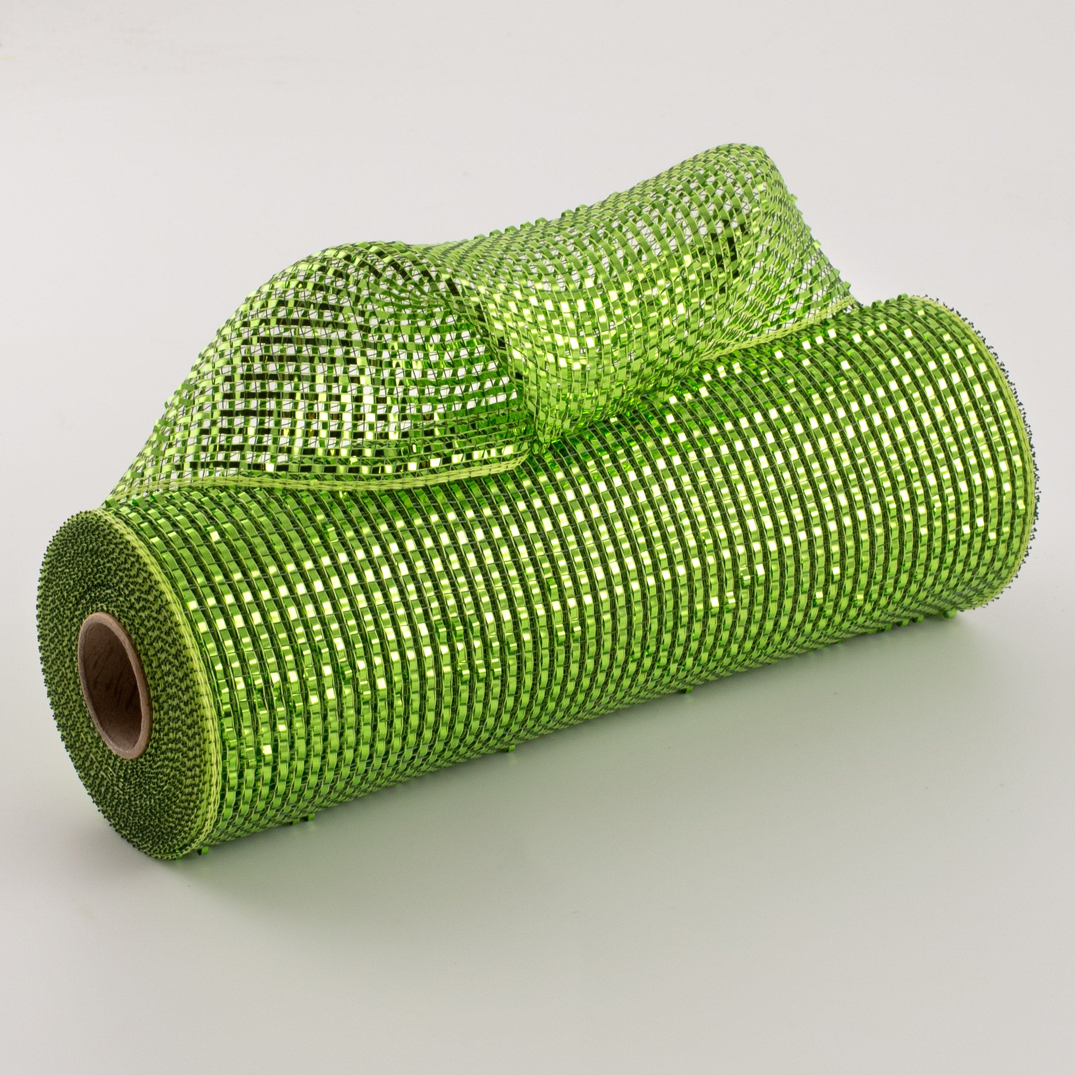 10" Poly Mesh Roll: Deluxe Wide Lime Foil Moss/Apple With Lime Item Number: RE134149
