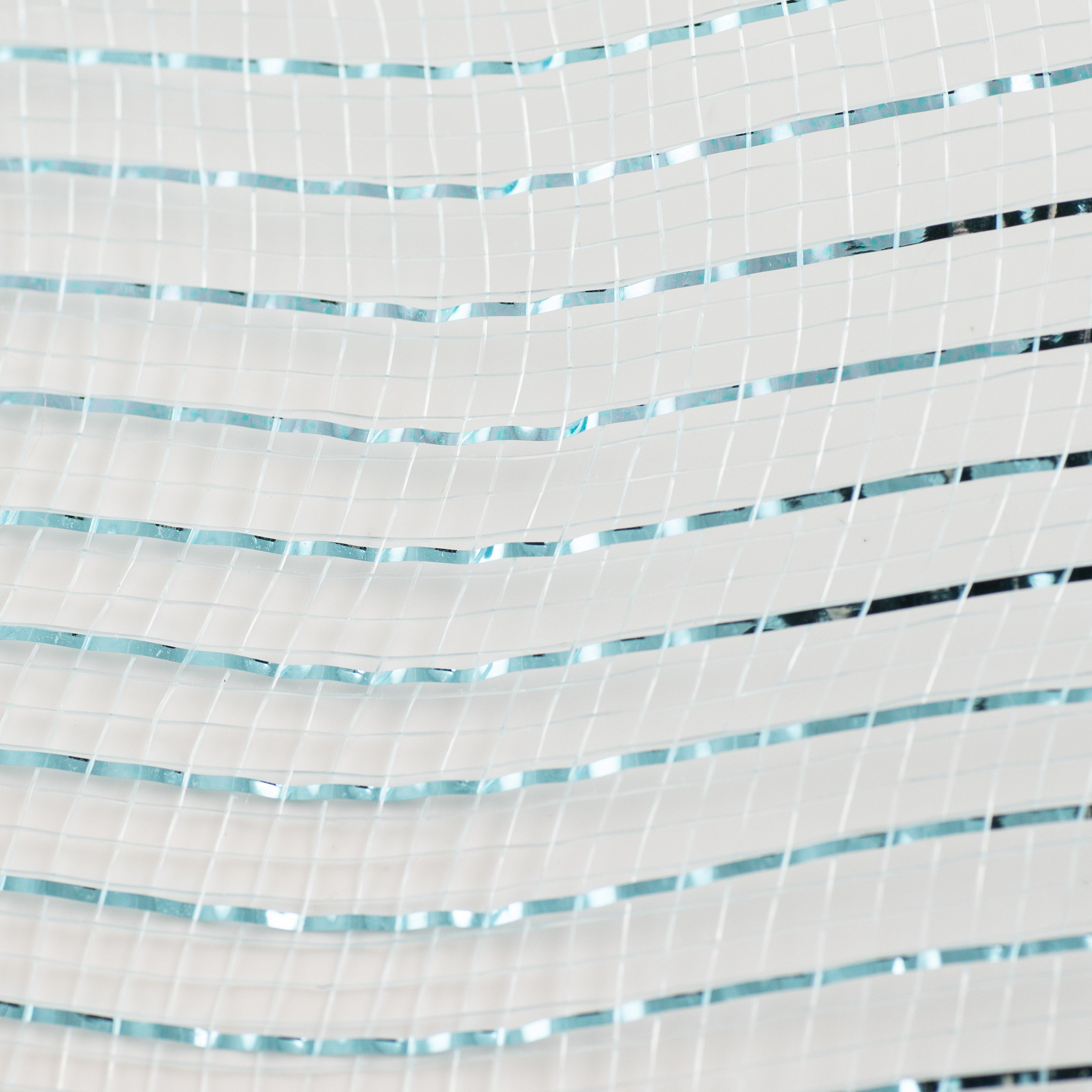10" Poly Mesh Roll: Metallic Light Blue detail photo 3