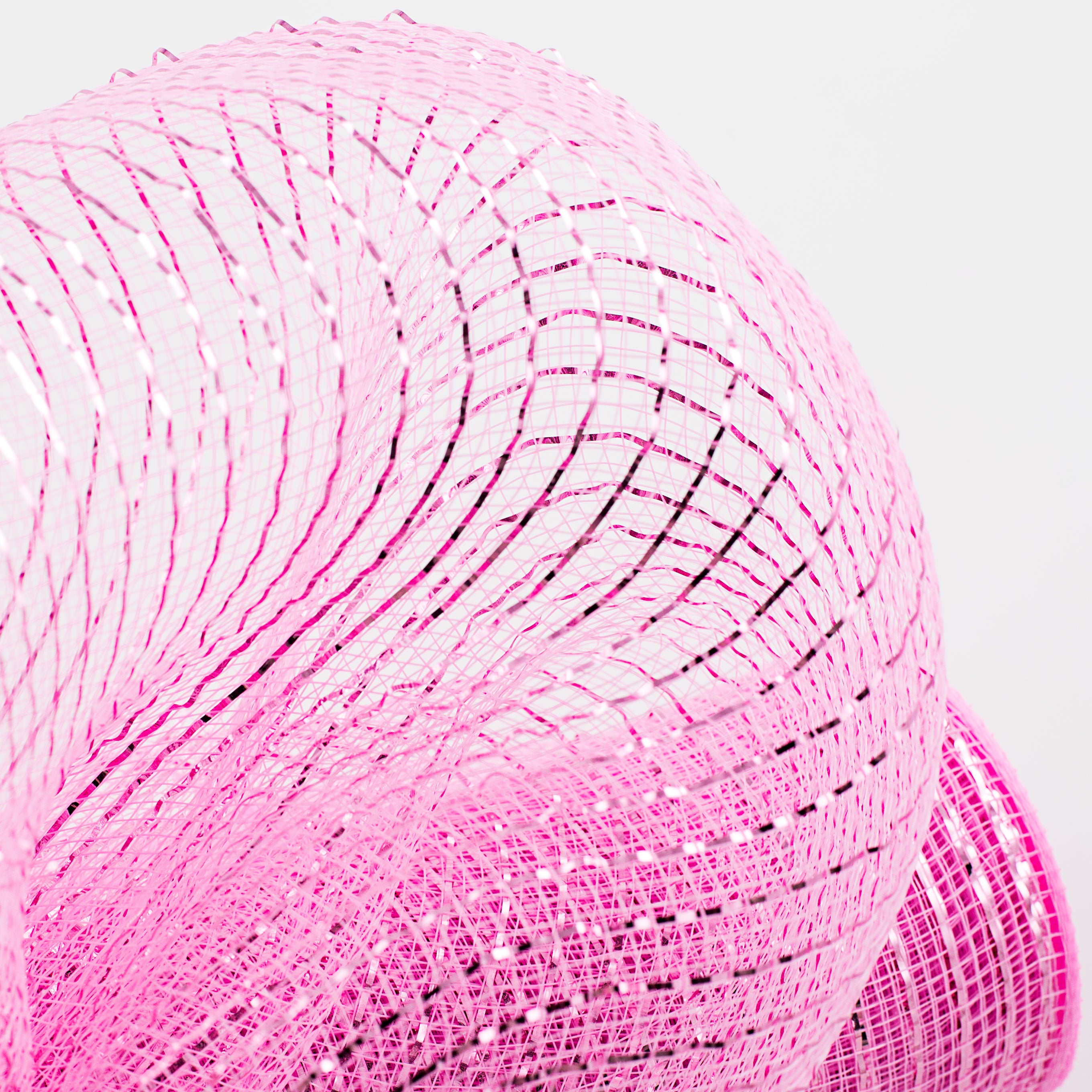 21" Poly Mesh Roll: Metallic Pink Lifestyle Photo