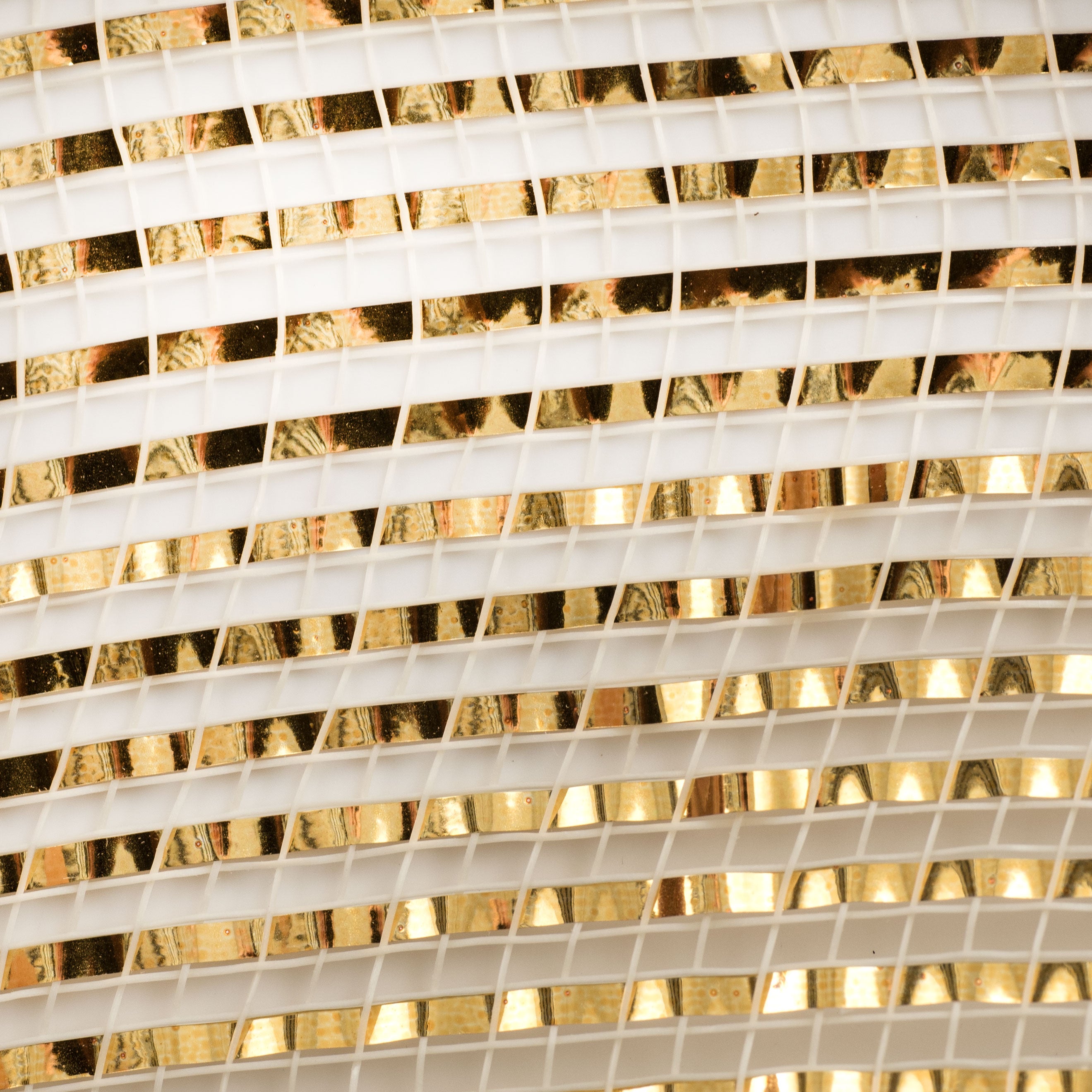 10" Poly Mesh Rolls: Deluxe Wide Cream With Gold Foil detail photo 3
