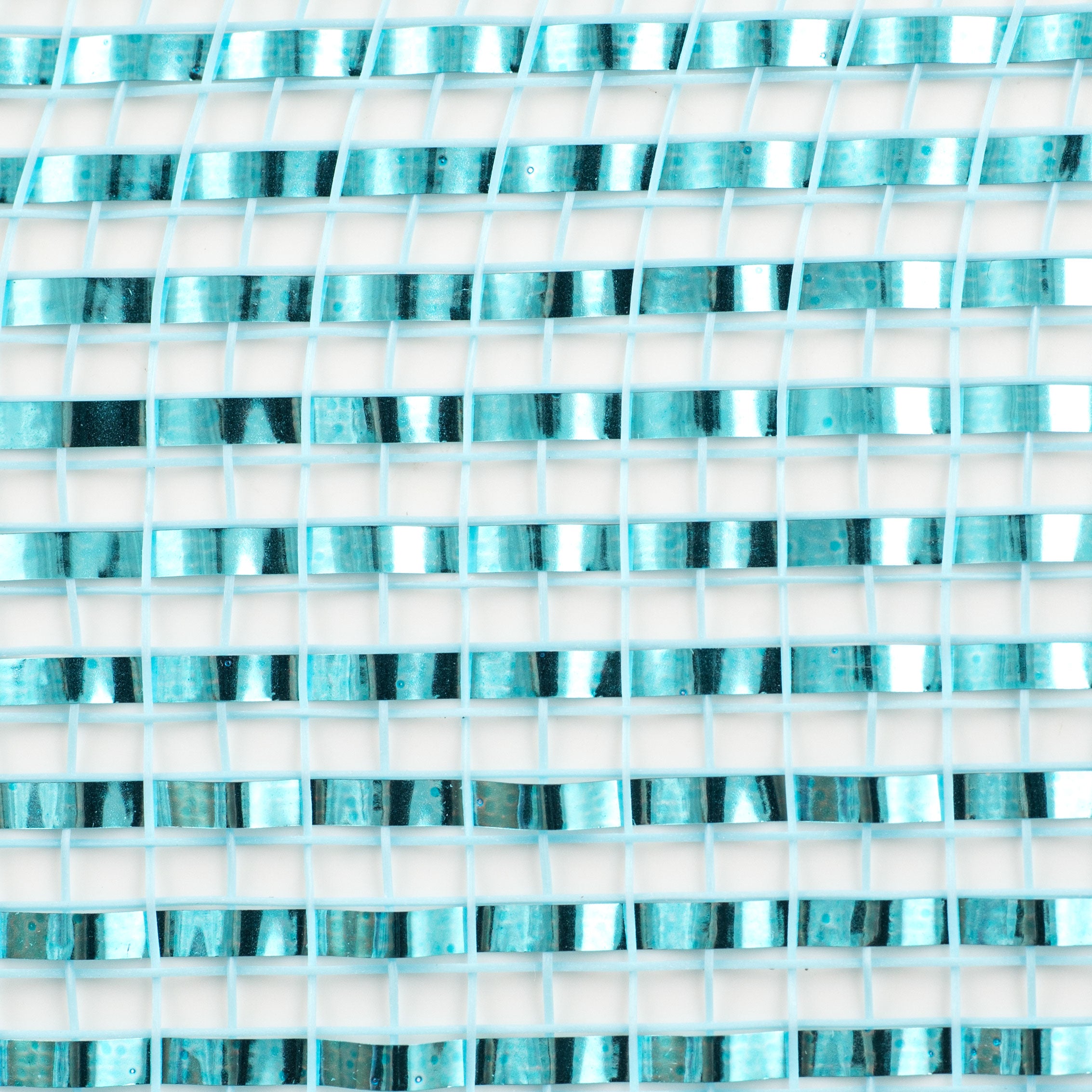 10" Poly Mesh Rolls: Deluxe Wide Foil Turquoise Blue detail photo 3