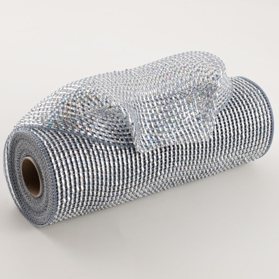 10" Poly Mesh Rolls: Deluxe Wide Platinum Silver Foil Item Number: RE134184