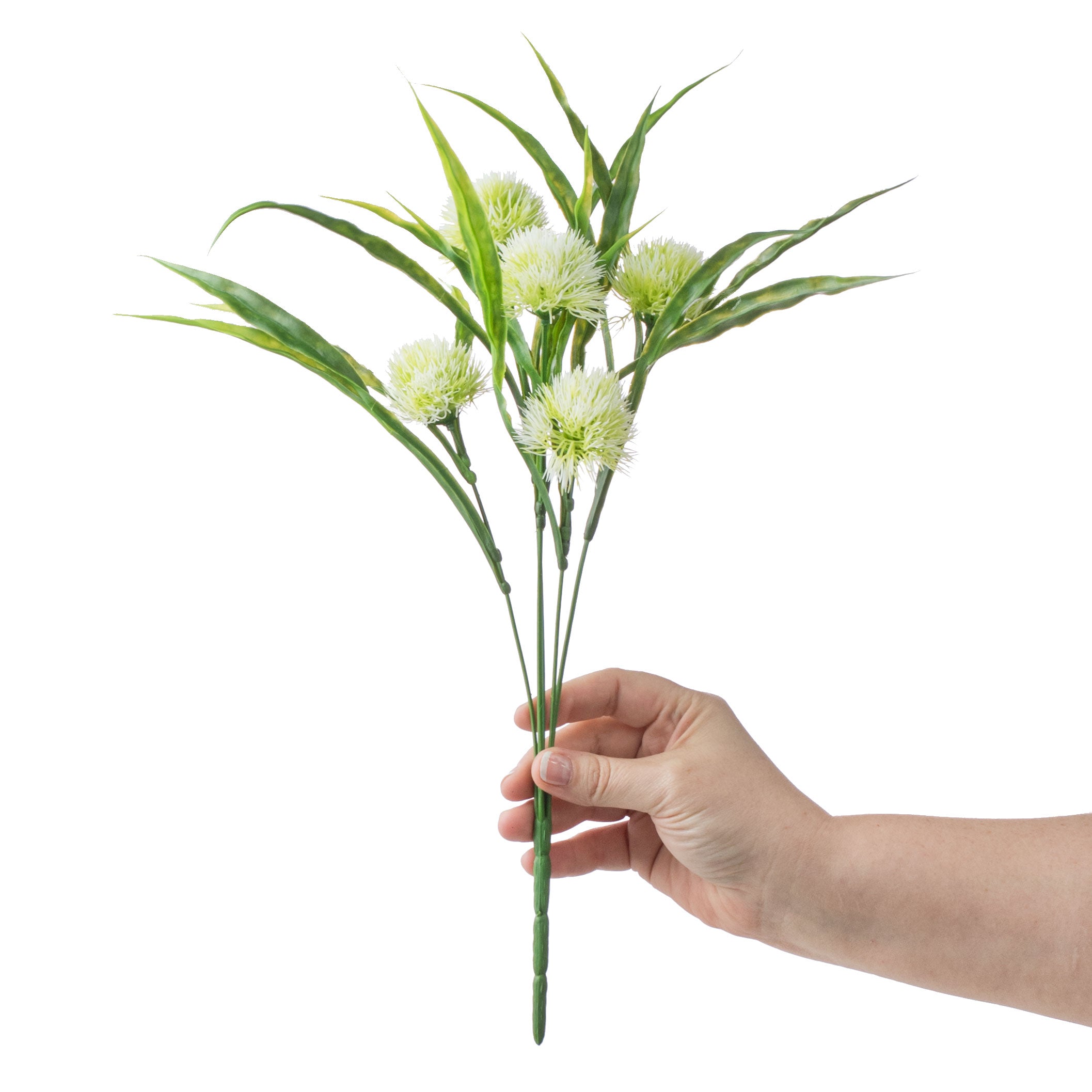 15" Pom Pom Bush: Cream Lifestyle Photo