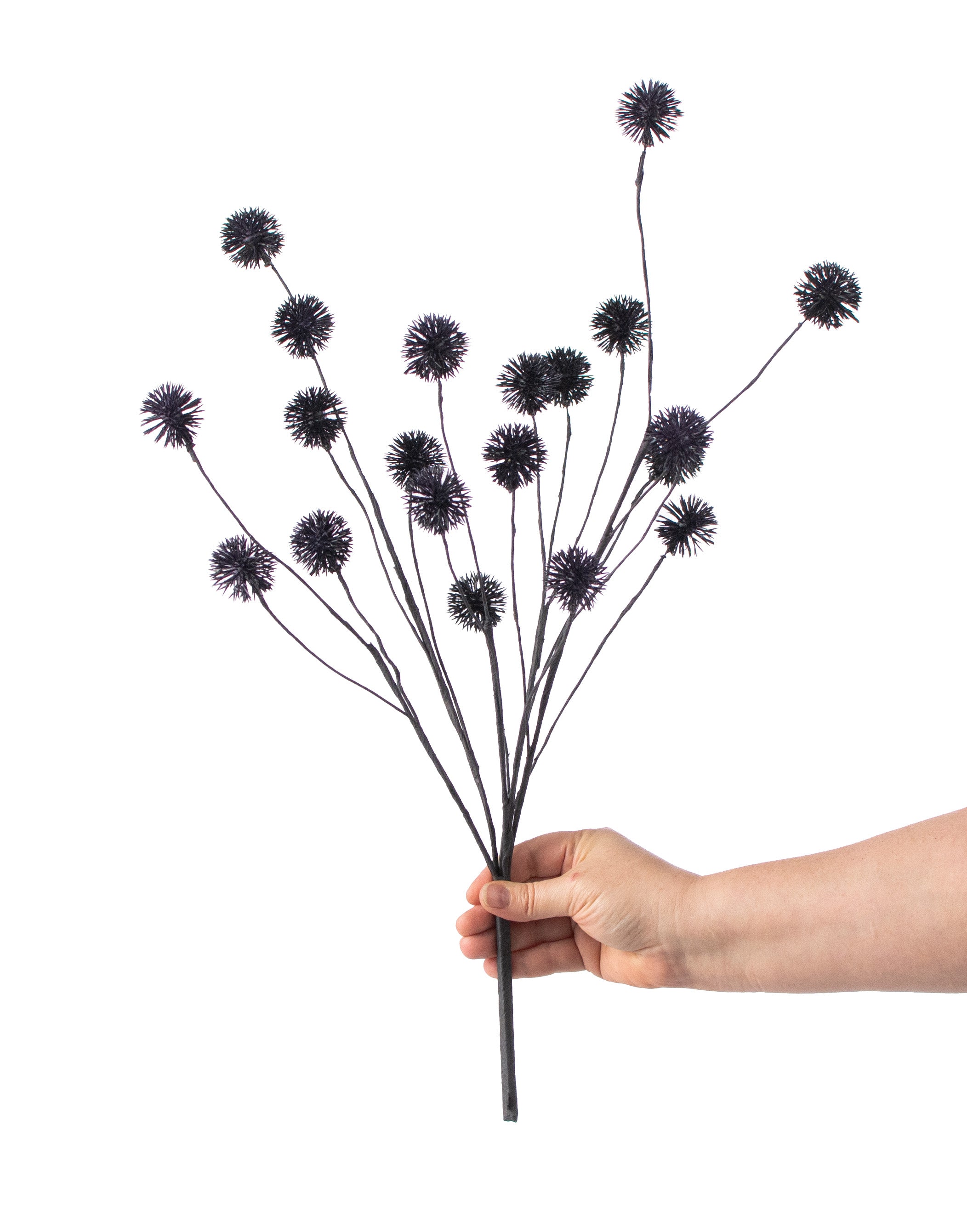 22" Pom Pom Spray: Purple & Black detail photo 3