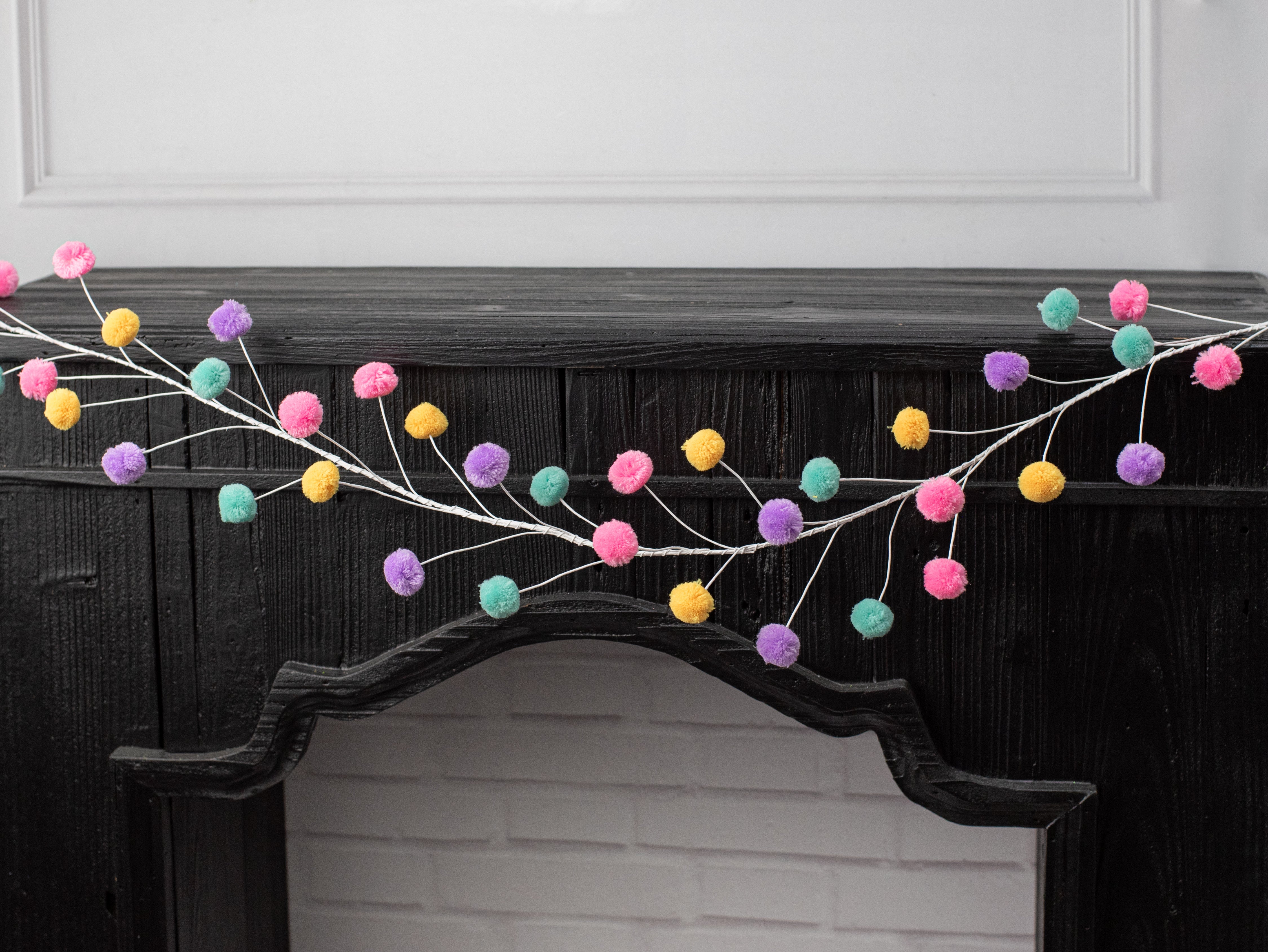 5' Pom Pom Wire Garland: Pastel Candy Hues Lifestyle Photo