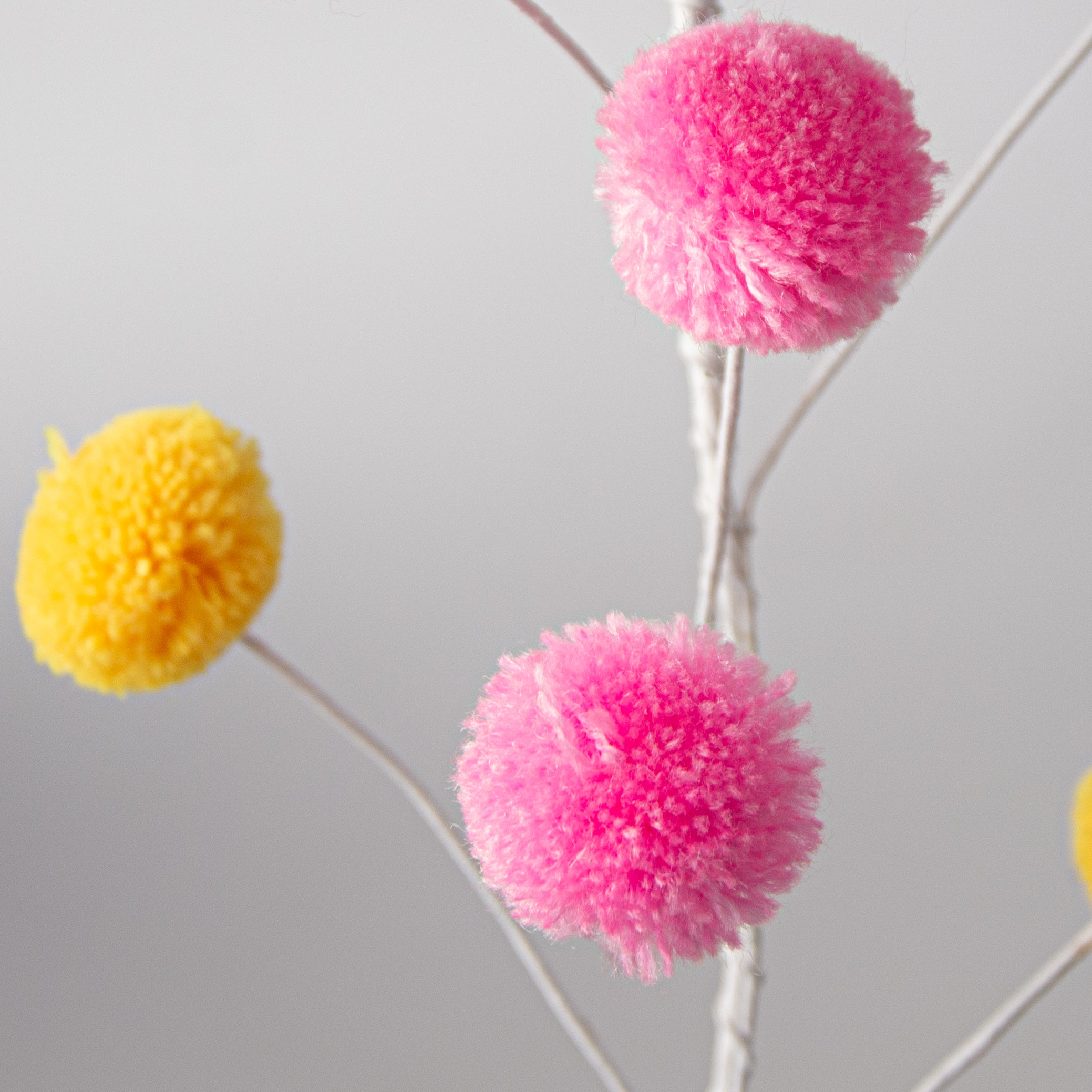 5' Pom Pom Wire Garland: Pastel Candy Hues detail photo 3