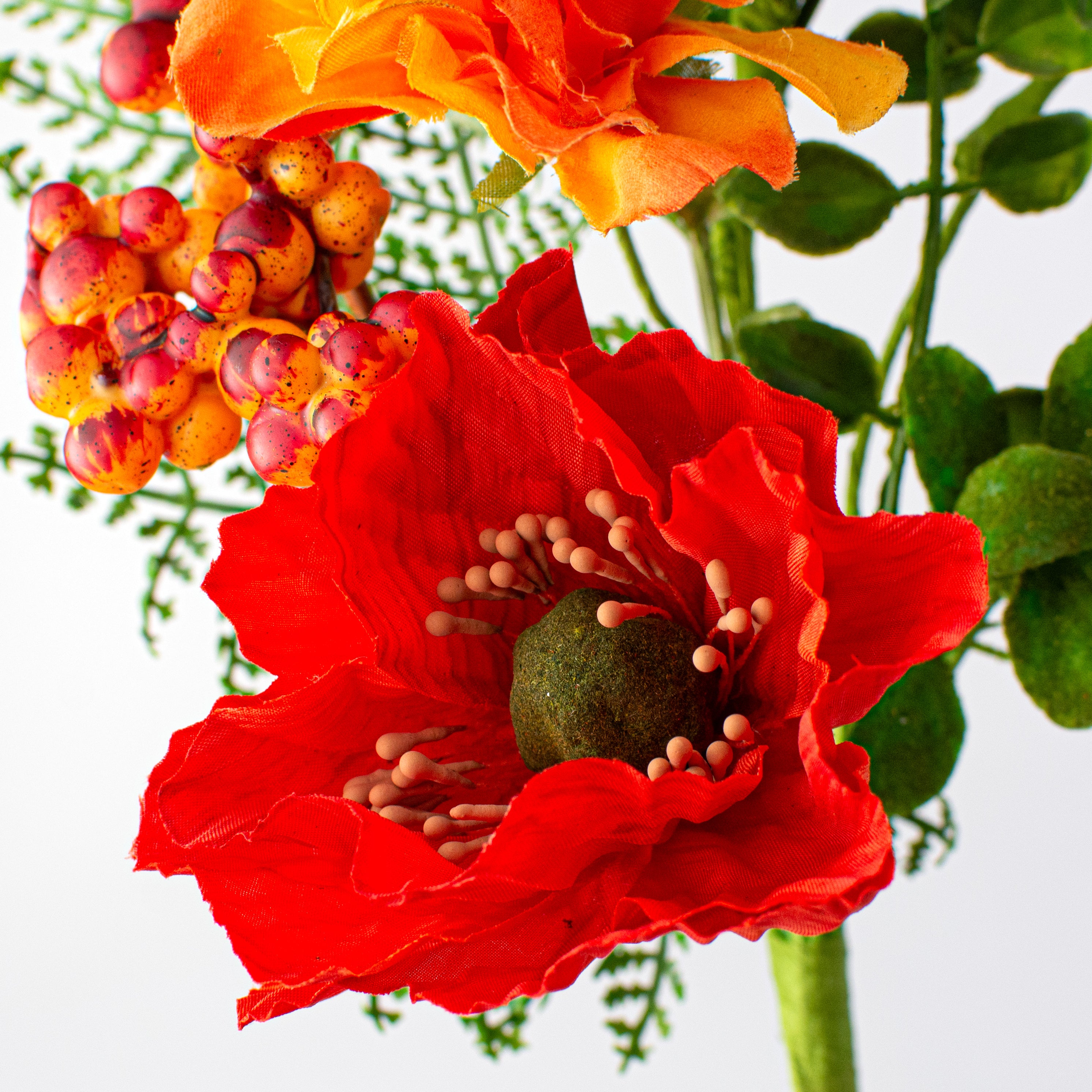 16" Poppy Azalea Pick: Red & Orange Lifestyle Photo
