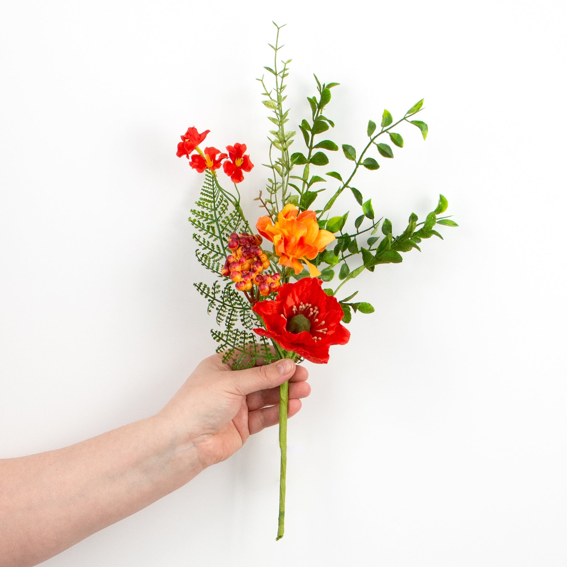 16" Poppy Azalea Pick: Red & Orange detail photo 3