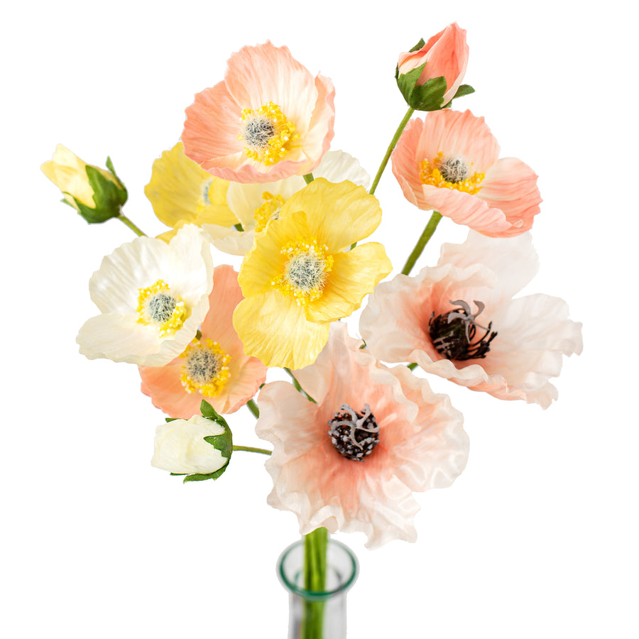 16" Poppy Bush: Cream, Pink, Yellow Item Number: 31105
