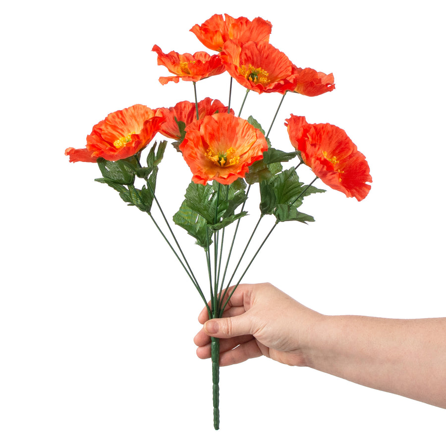 16" Poppy Bush: Orange detail photo 3