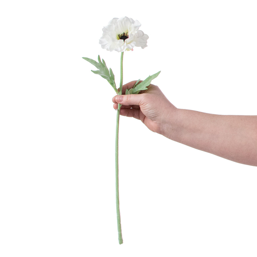 17" Poppy Stem: Cream detail photo 3