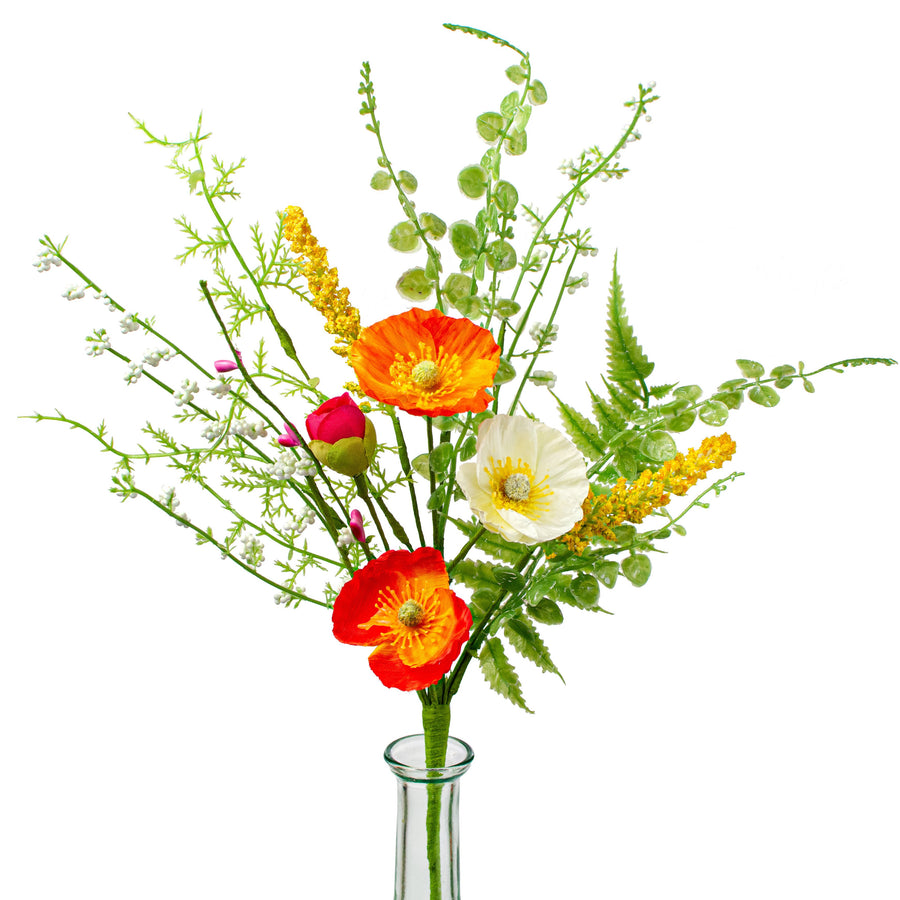 16" Poppy, Fern, Leaves Pick Item Number: 63090SP16